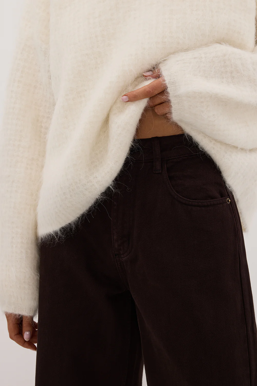 REAGAN 2.0 BURNT CHOC TALL SLOUCHY JEAN - Gamepaces