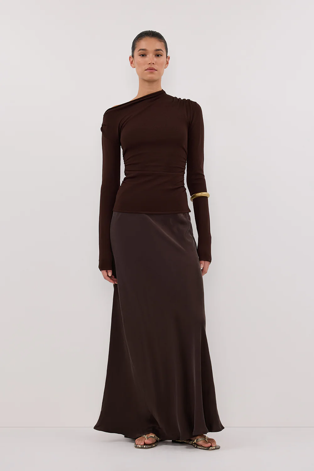 ARIEL CHOC LONG SLEEVE KNIT TOP - Gamepaces