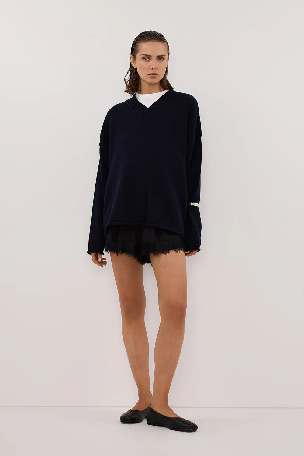 ANDREA BLACK CUPRO LACE SHORT - Gamepaces