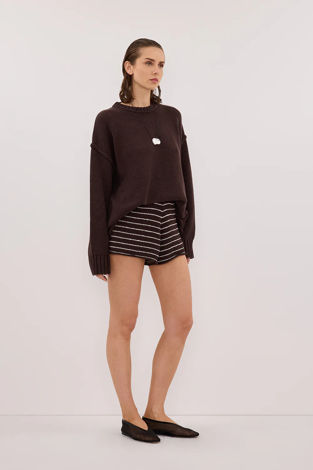 ASPEN CHOC STRIPE KNIT SHORT - Gamepaces