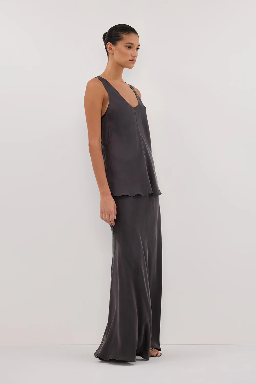 COLETTE PETROL SILK CAMI TOP - Gamepaces