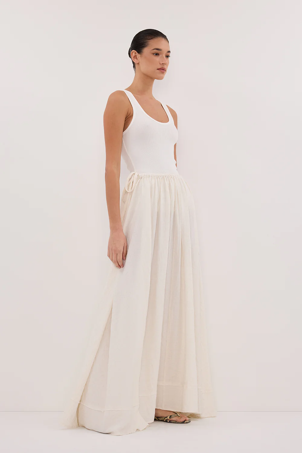 SHANIYA CREAM MARLE BOHO SKIRT - Gamepaces