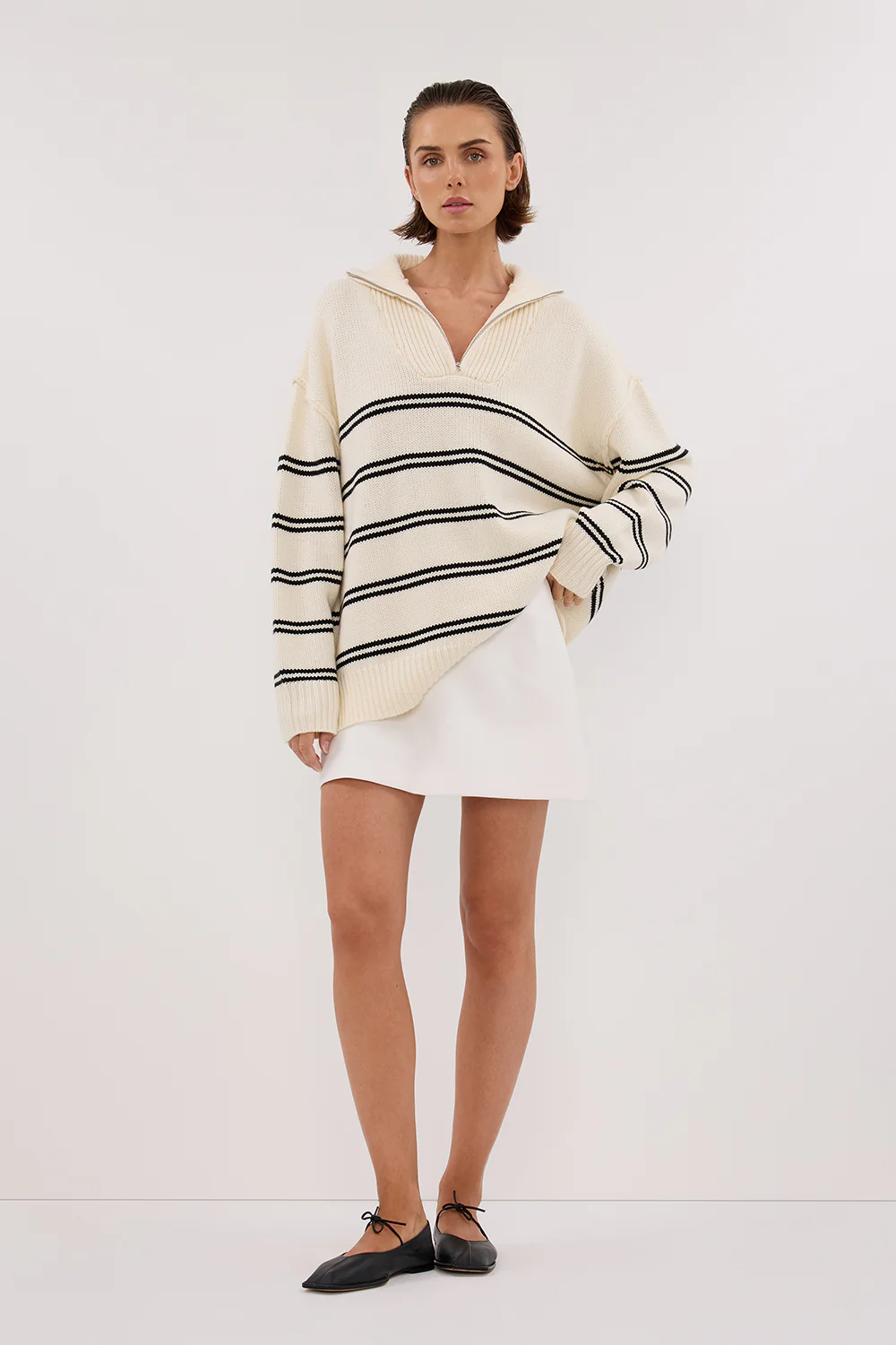 KATE CREAM STRIPE KNIT JUMPER - Gamepaces
