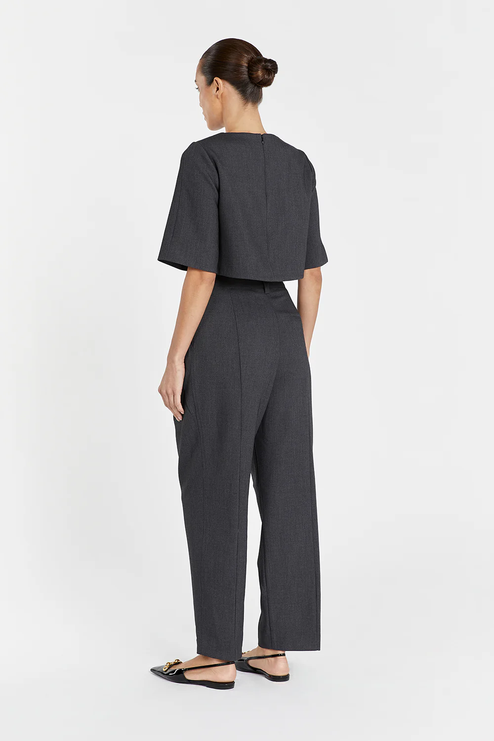 CAREY CHARCOAL CROPPED TEE - Gamepaces