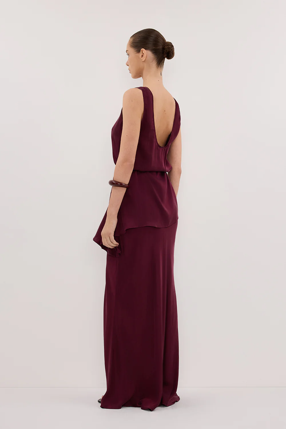 LETTIE MERLOT SILK CAMI TOP - Gamepaces