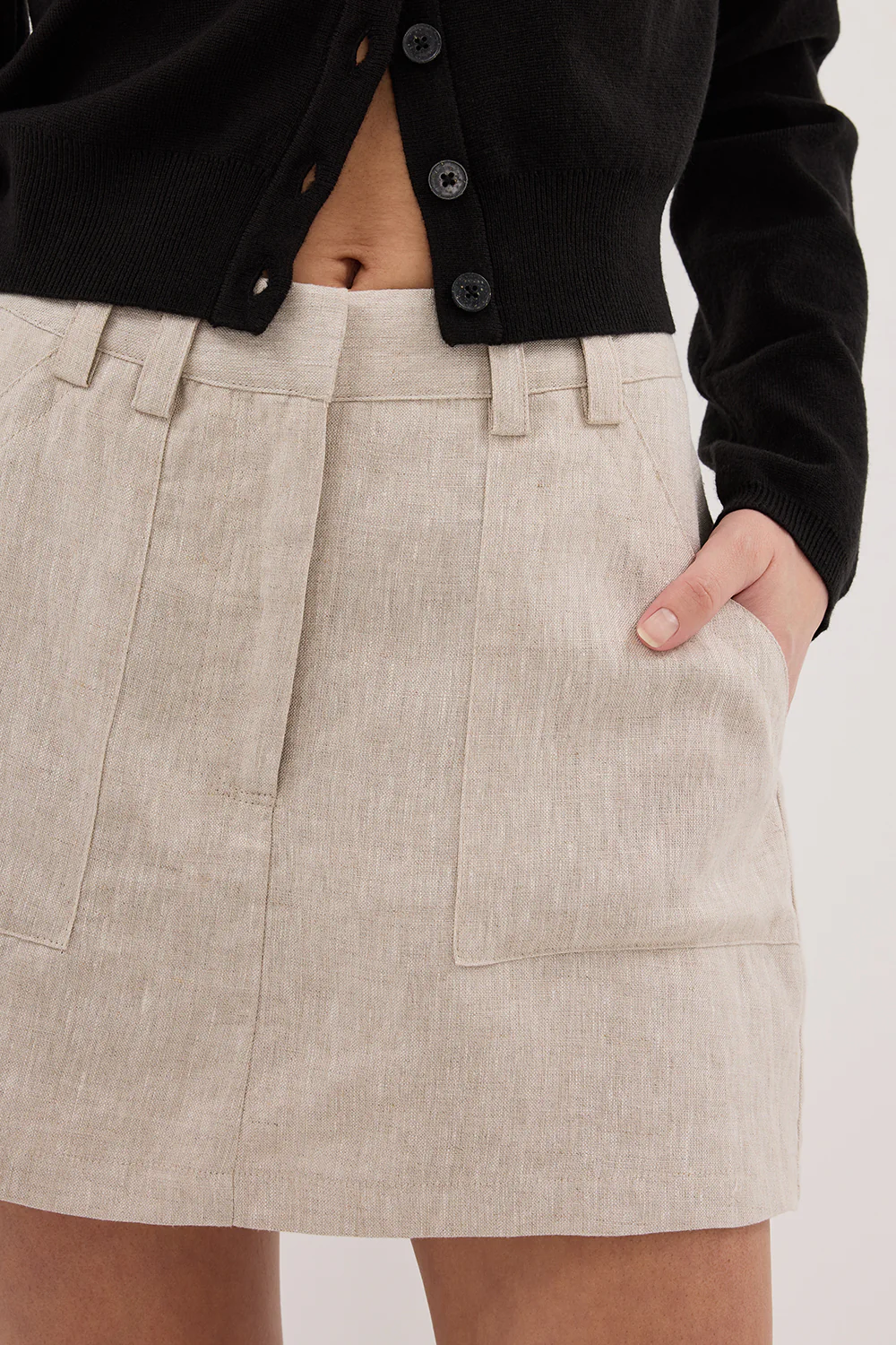 EVA NATURAL LINEN SKORT - Gamepaces