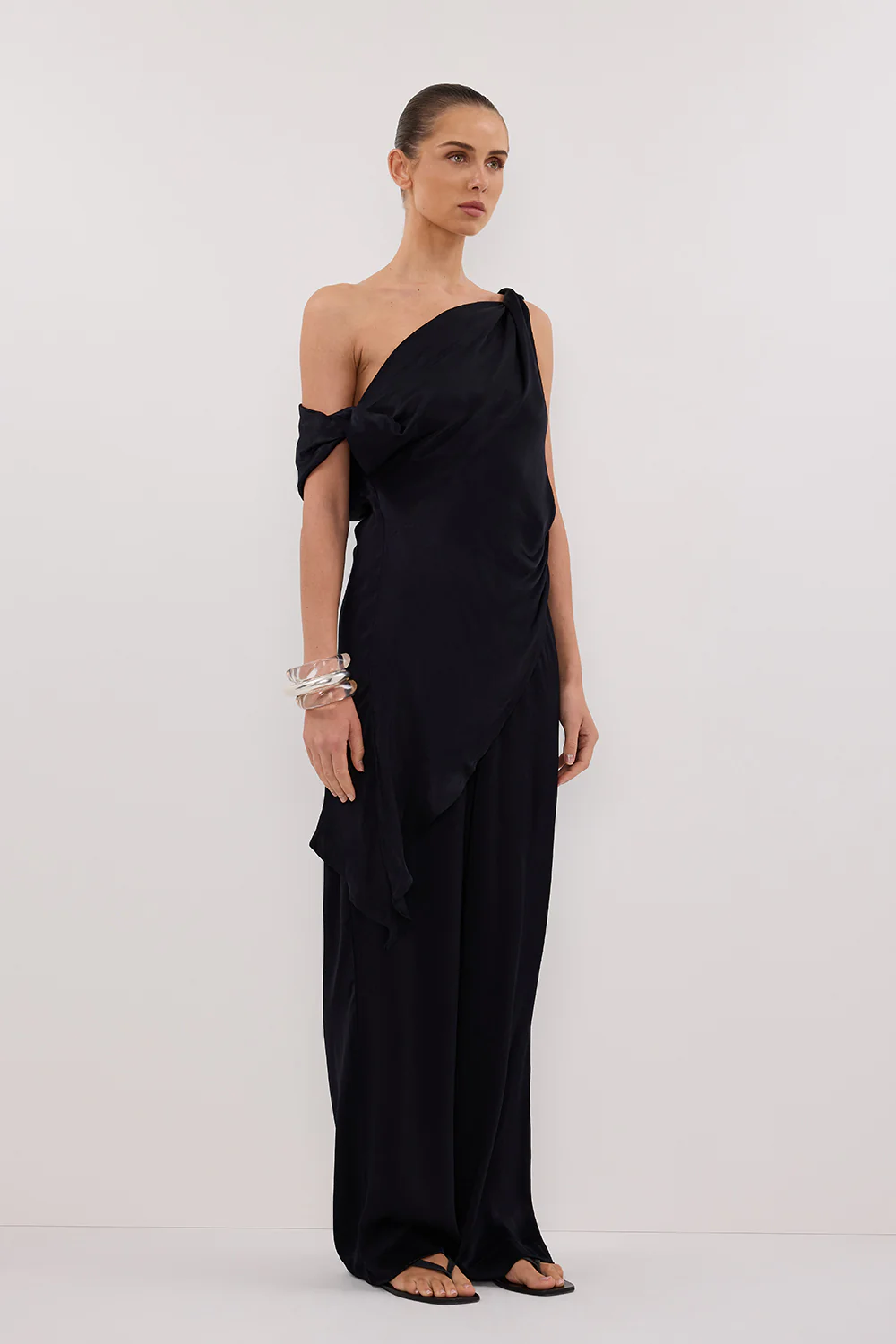 EVE INK ASYM SATIN TOP - Gamepaces