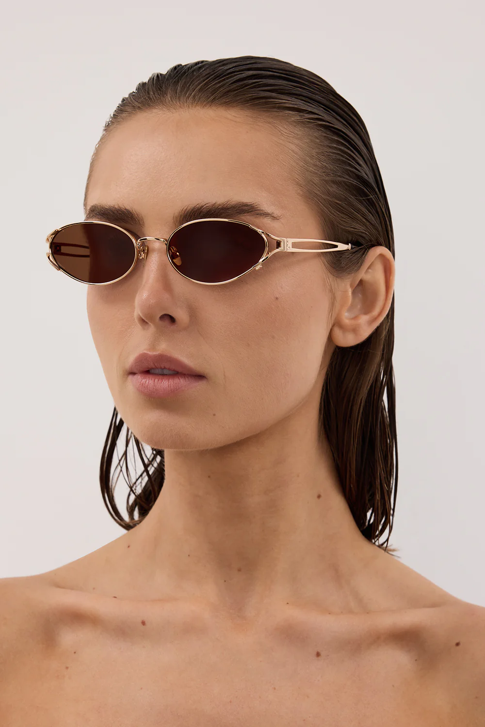 LUV LOU THE PALOMA BROWN MONO SUNGLASSES - Gamepaces