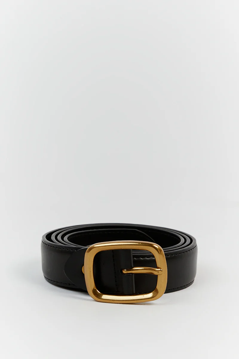 BRADFORD BLACK LEATHER BELT - Gamepaces