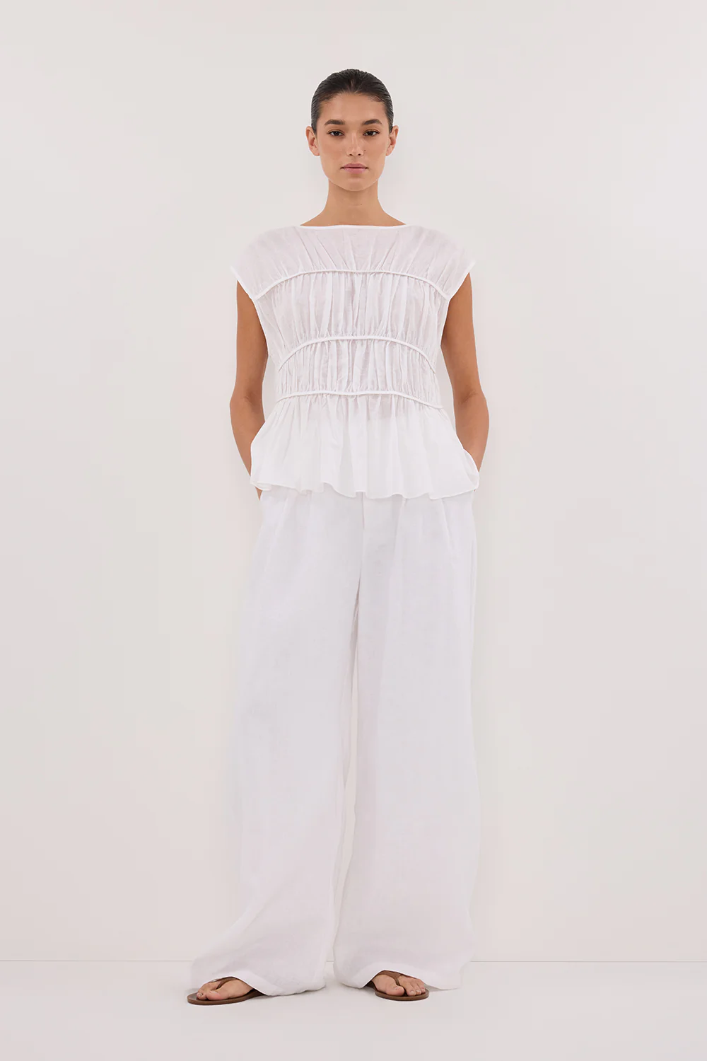 HOLDEN WHITE LINEN PANT - Gamepaces