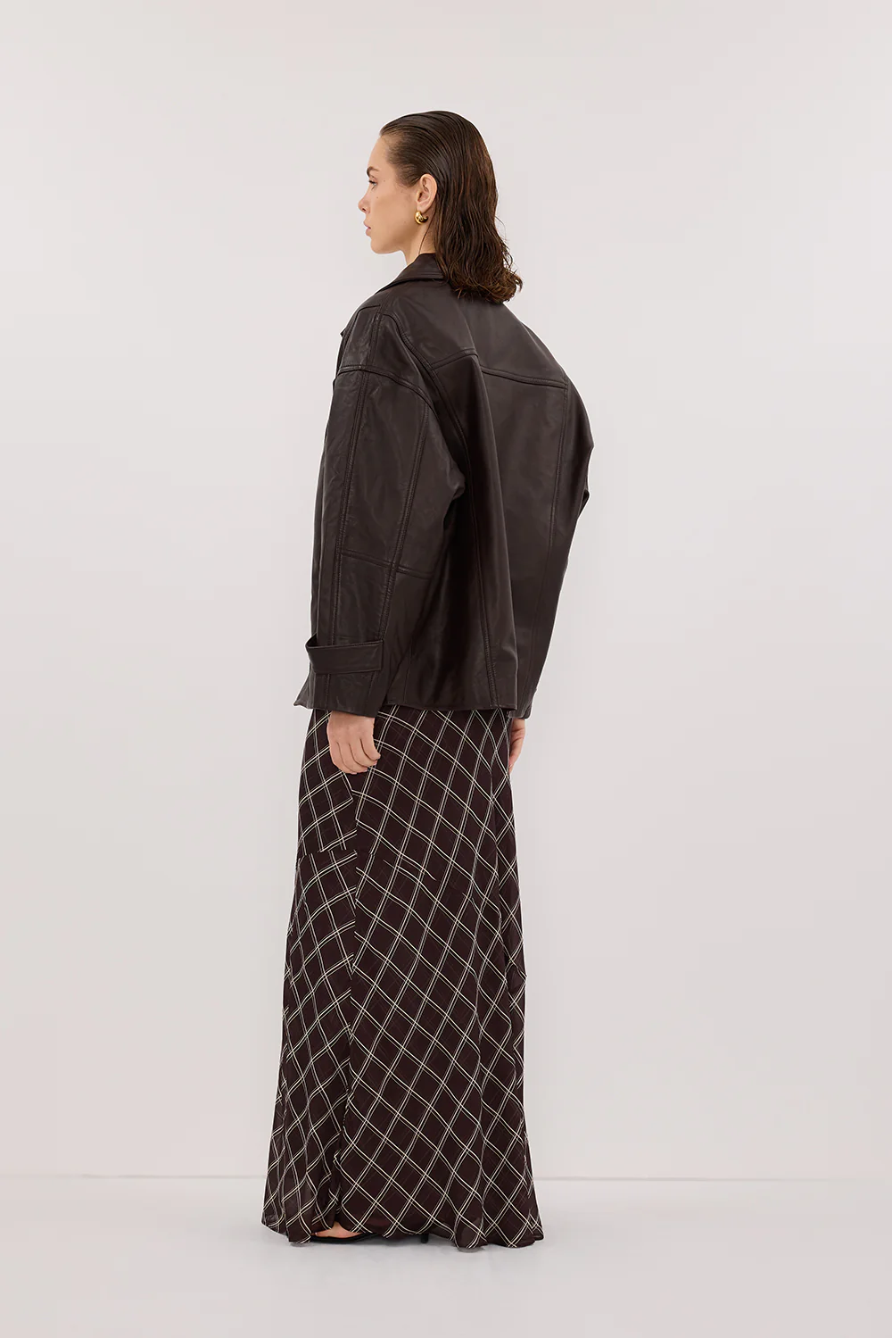 ARLINGTON CHOC MIDI SKIRT - Gamepaces