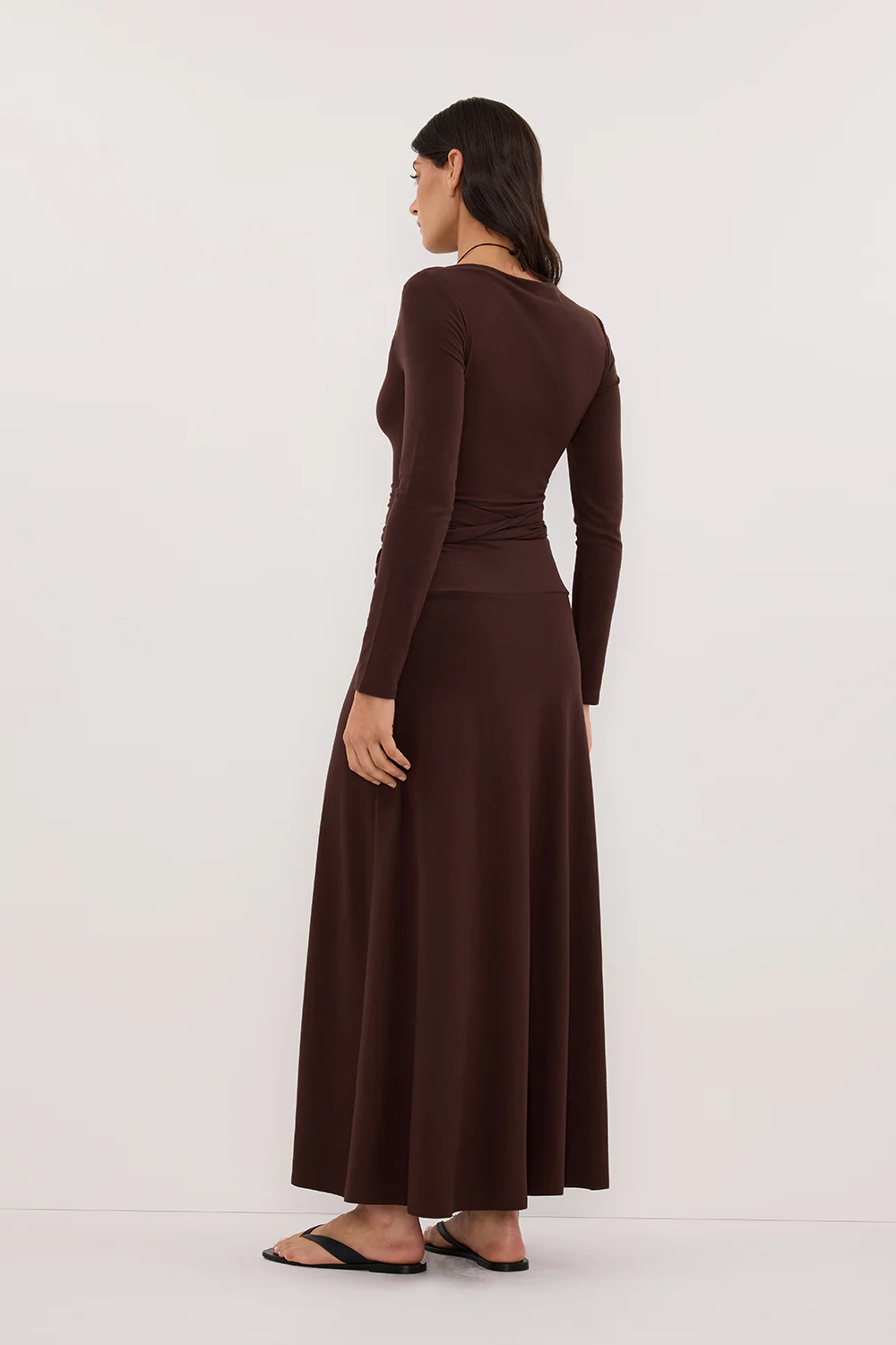 HADLEY CHOC TWIST MIDI SKIRT - Gamepaces