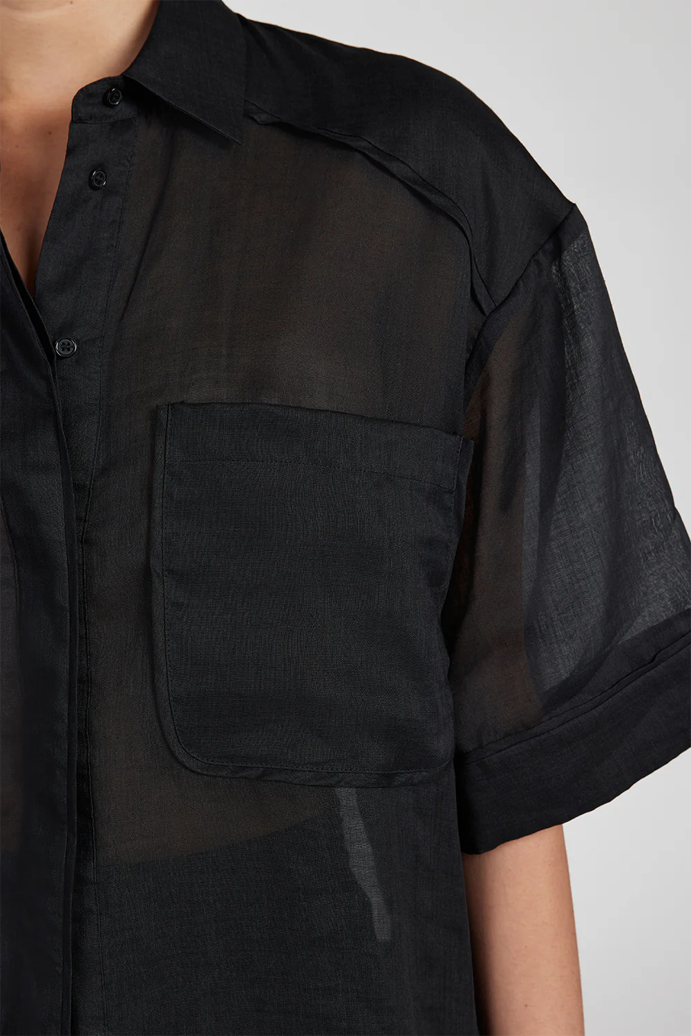 KAI BLACK RAMIE RESORT SHIRT - Gamepaces