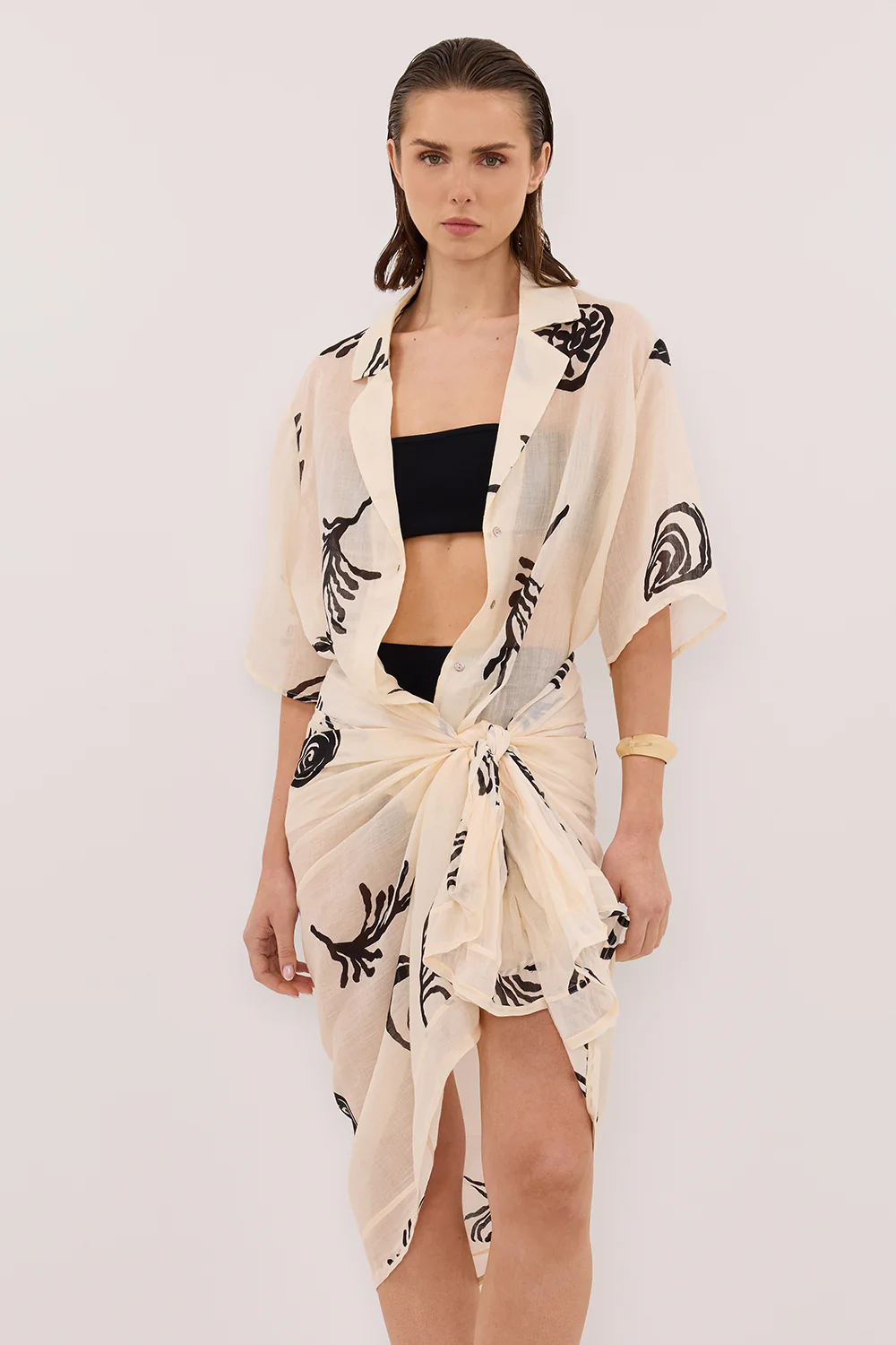 POSITANO SANDSTONE RAMIE SARONG - Gamepaces