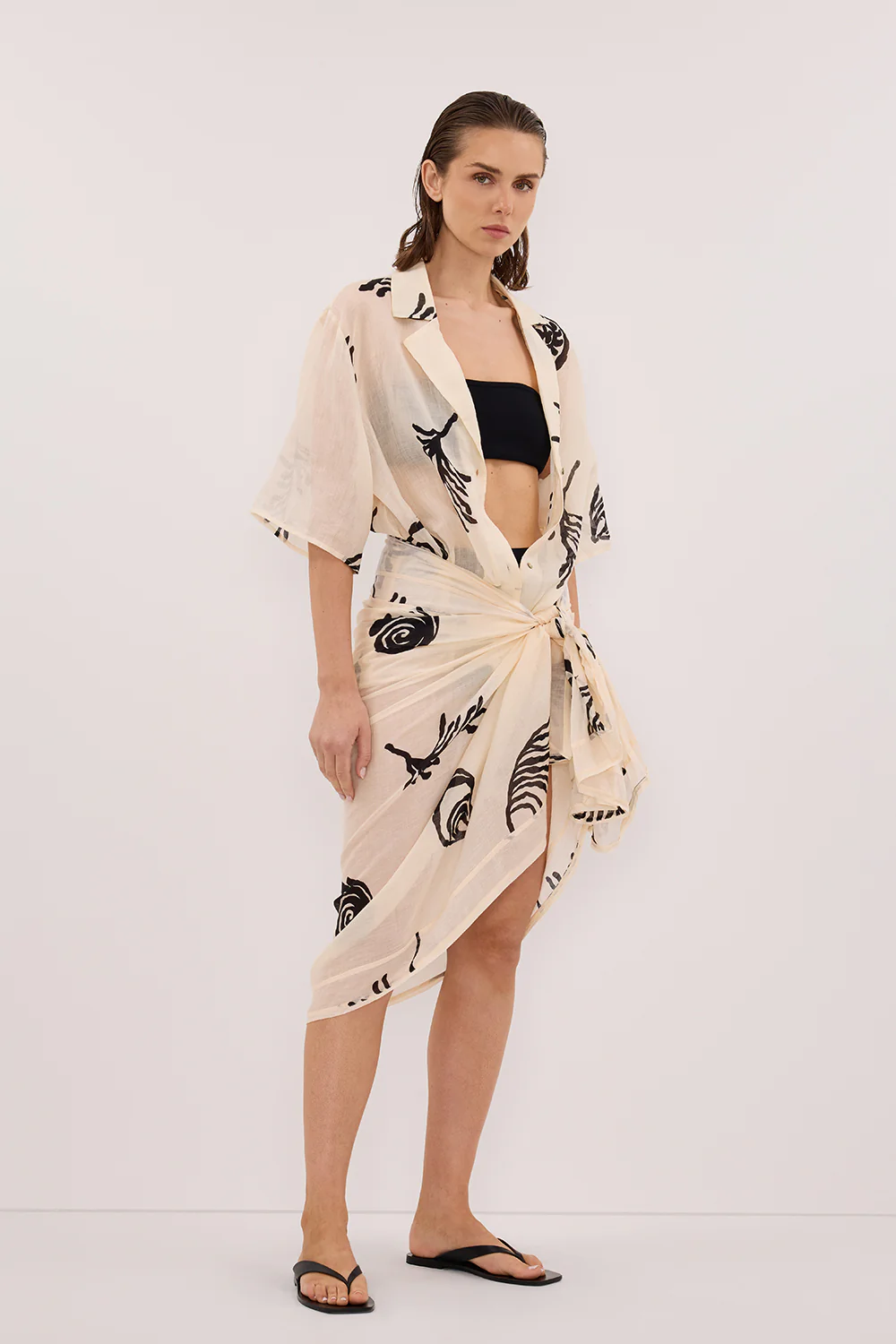 POSITANO SANDSTONE RAMIE SARONG - Gamepaces