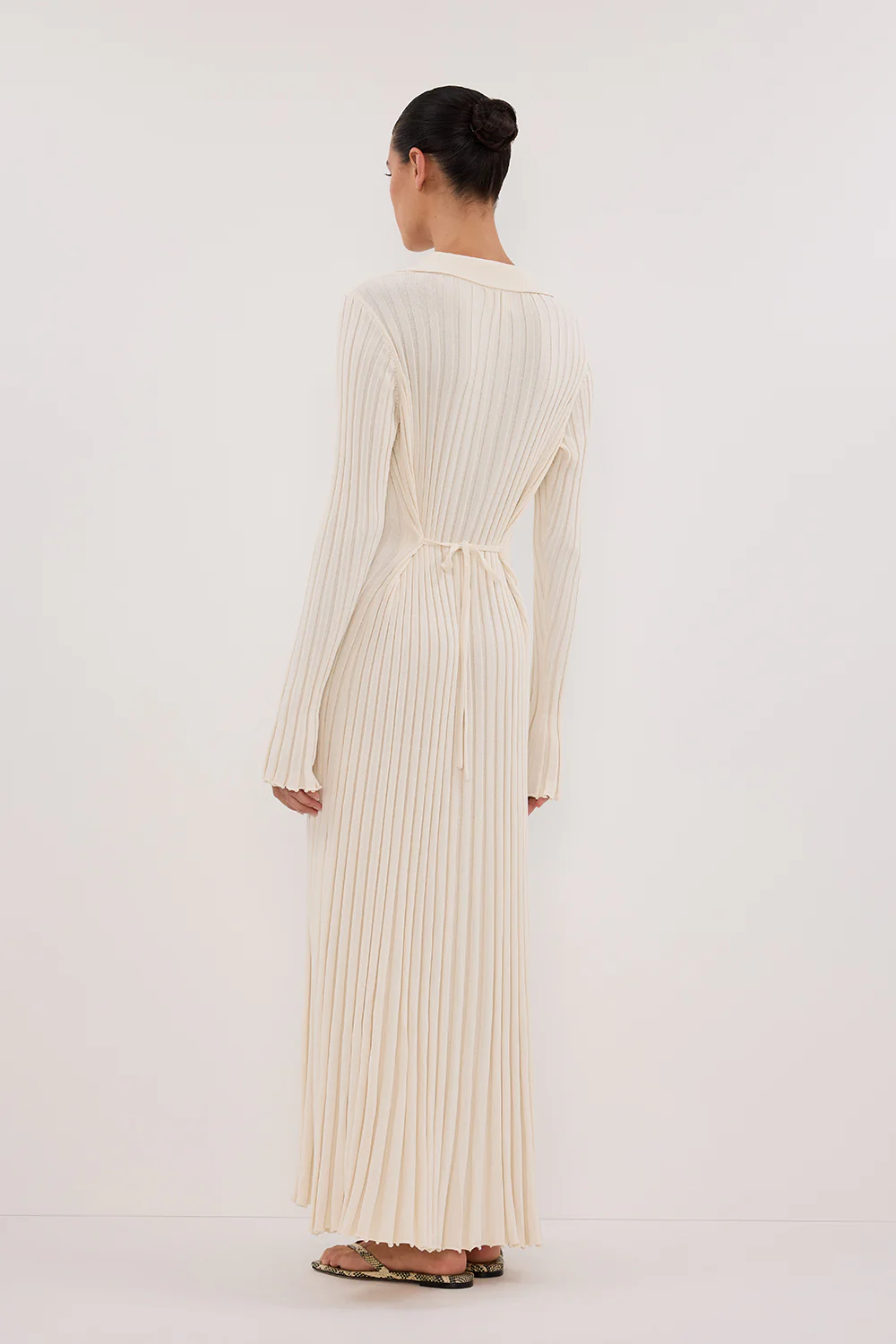 HAL PLASTER LONG SLEEVE KNIT MIDI DRESS - Gamepaces