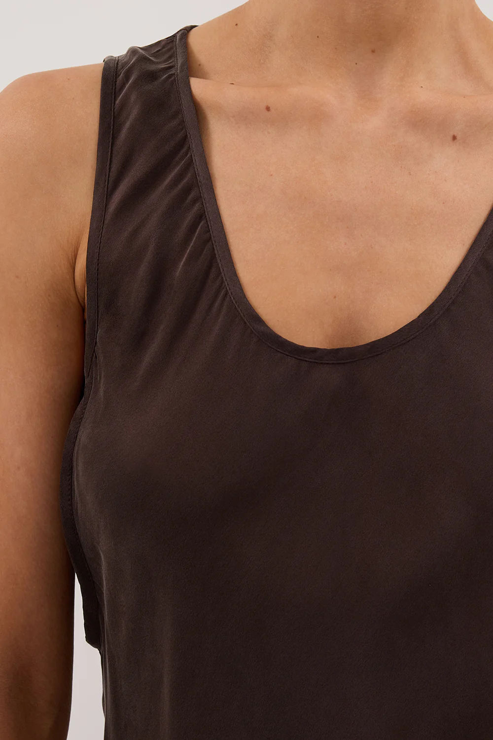 DARCY BITTER CHOC SILK MAXI DRESS - Gamepaces