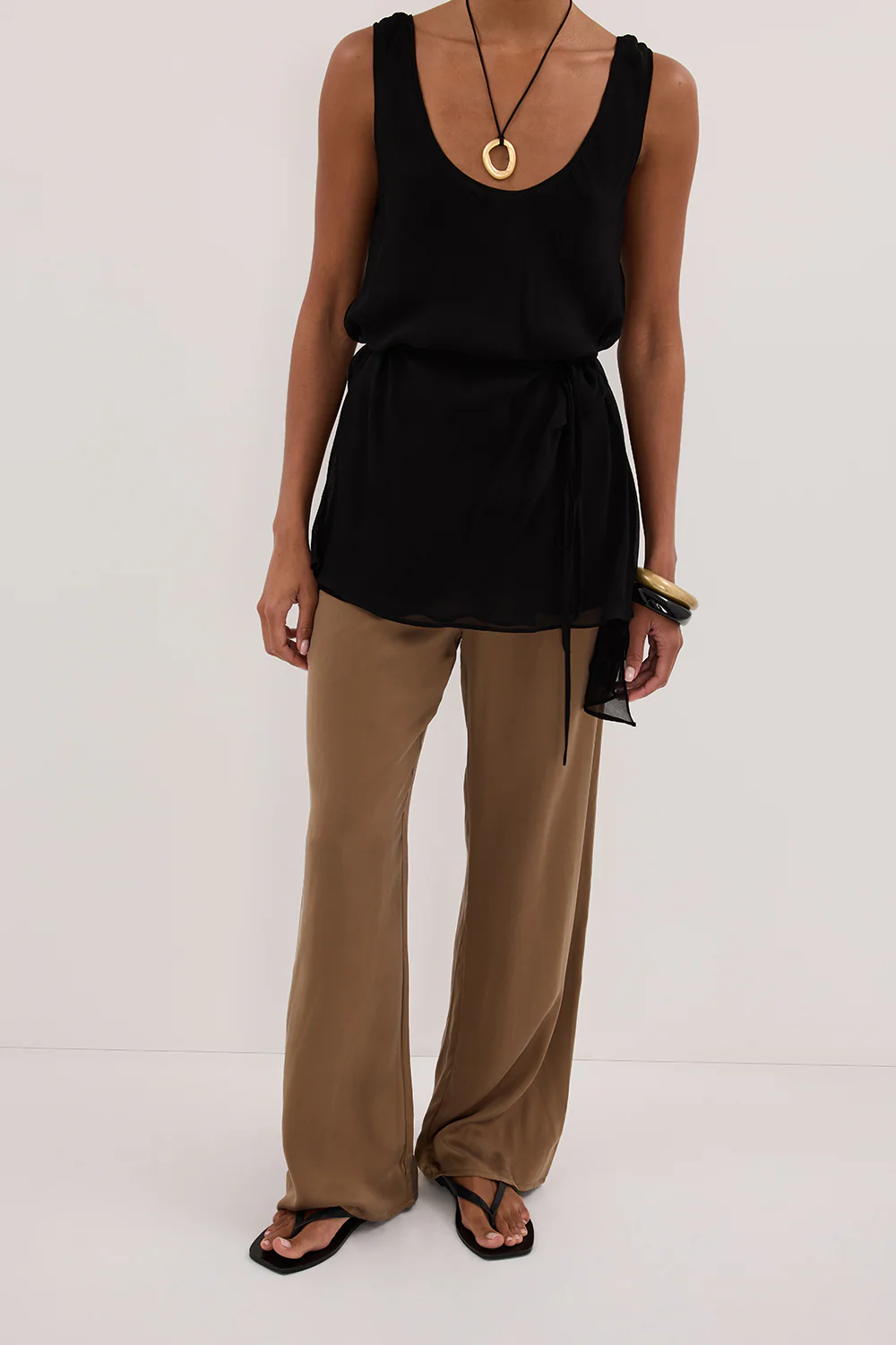 PERCY CHESTNUT SILK PANT - Gamepaces