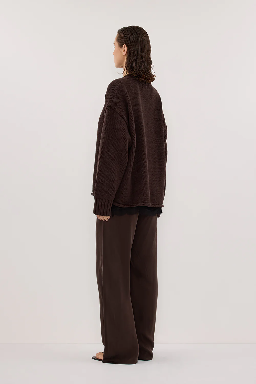 PERCY BITTER CHOC SILK PANT - Gamepaces