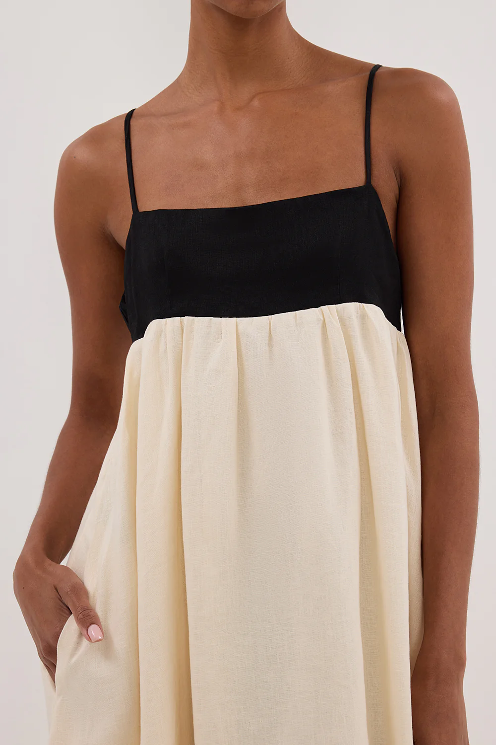 ELENA BUTTERMILK LINEN MAXI DRESS - Gamepaces