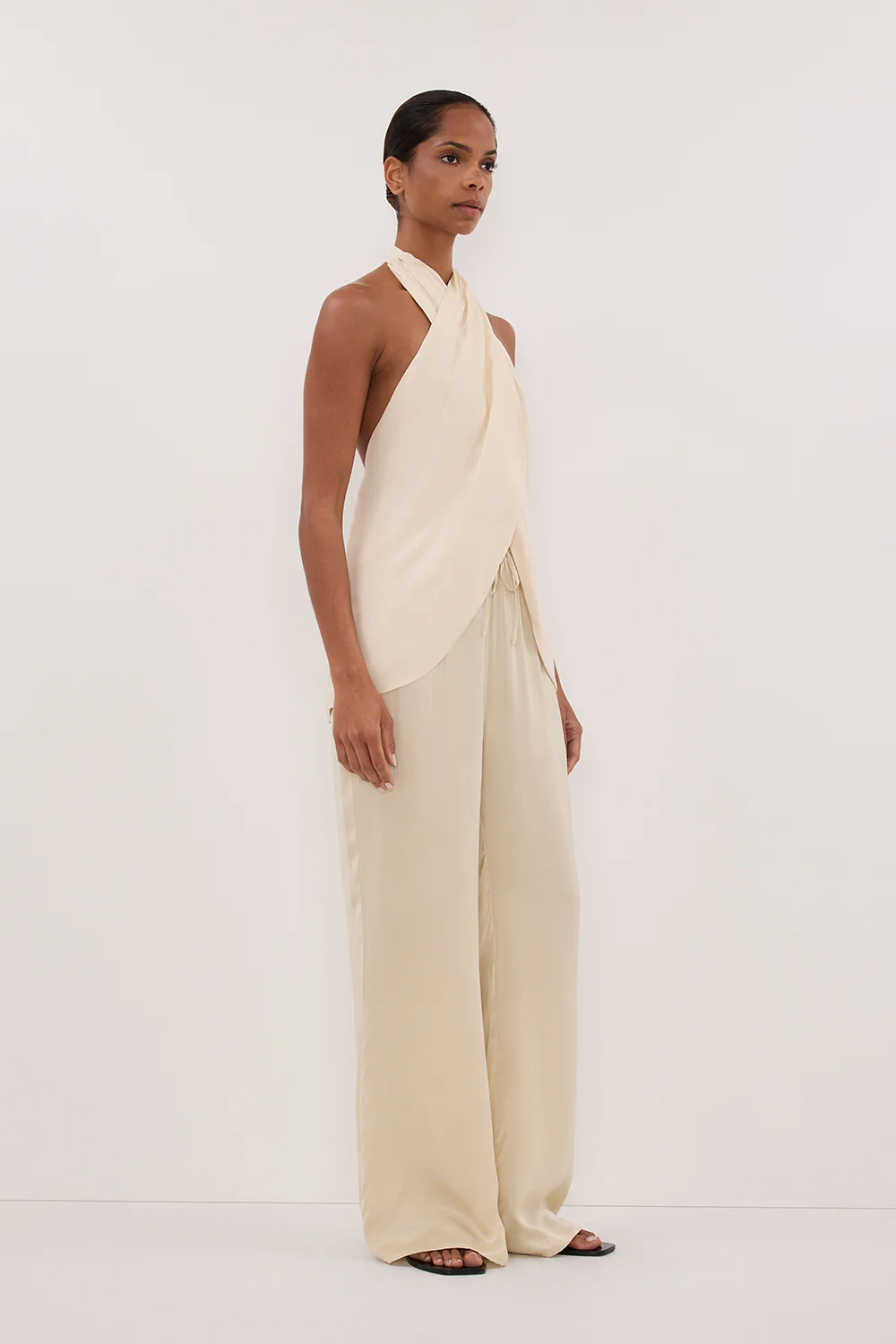 ADDIE STRAW CUPRO HALTER TOP - PRE ORDER - Gamepaces