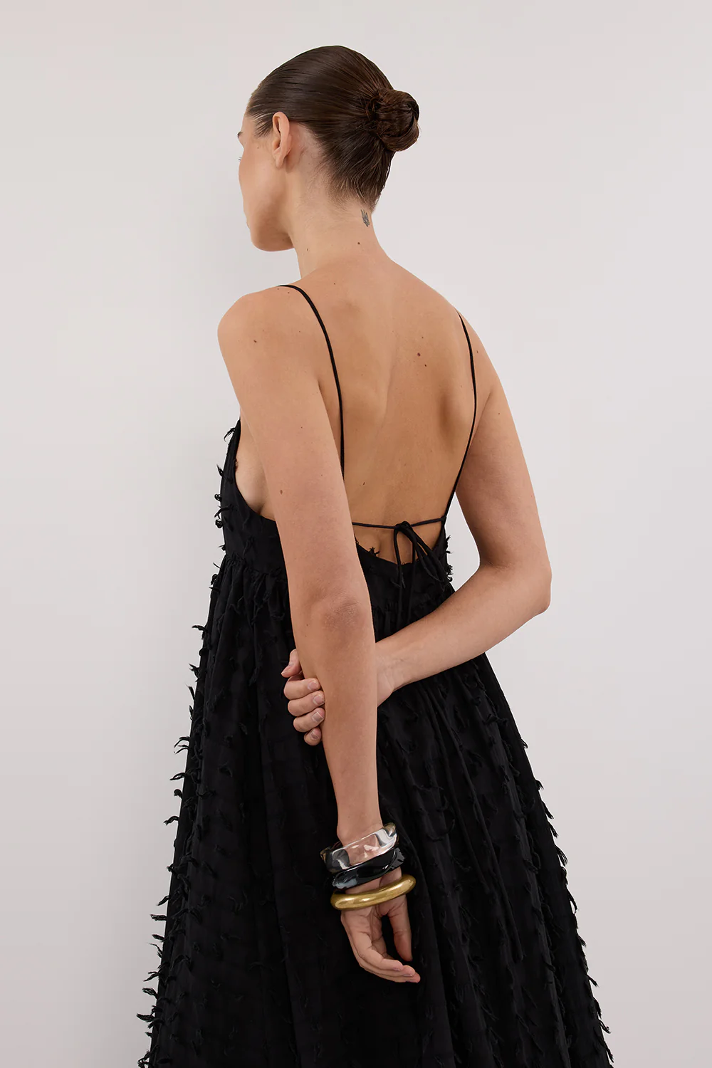 PALOMA BLACK BABYDOLL MIDI DRESS - Gamepaces