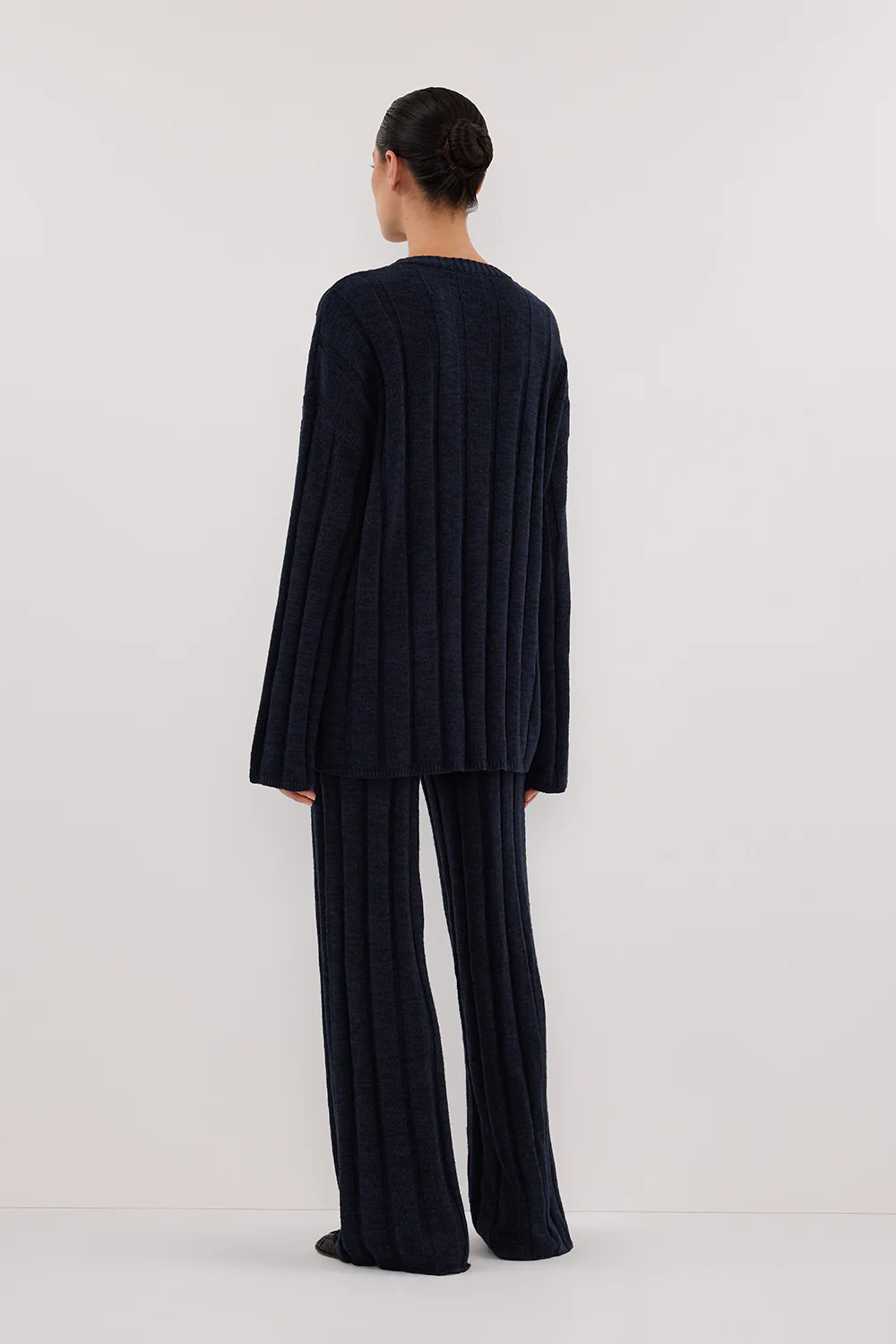 JAZZ INDIGO CREW NECK KNIT TOP - Gamepaces