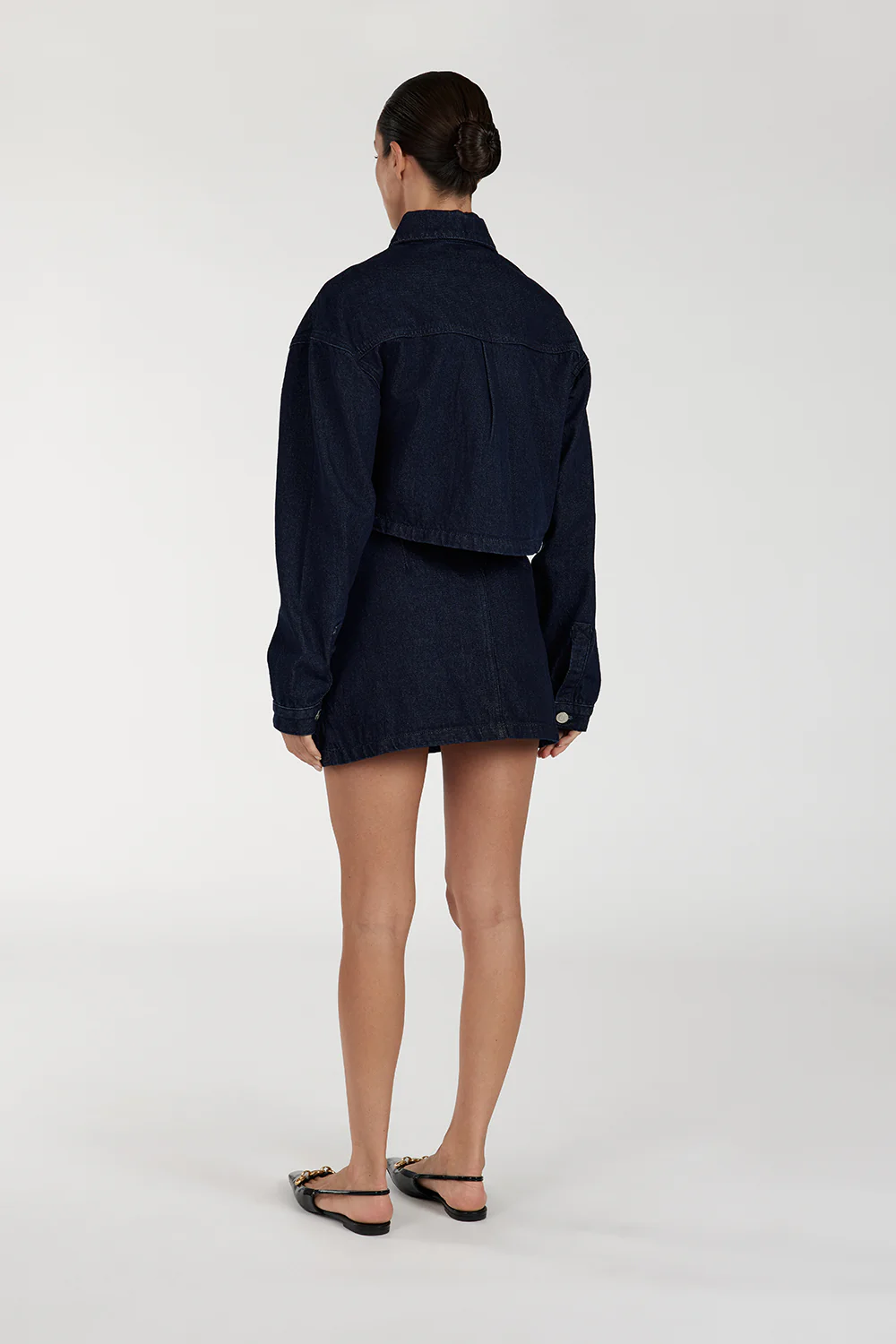 ALBERTA INDIGO TAILORED DENIM SKIRT - Gamepaces