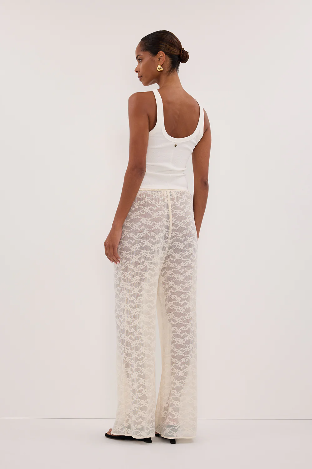 BELLE CREAM LACE PANT - Gamepaces