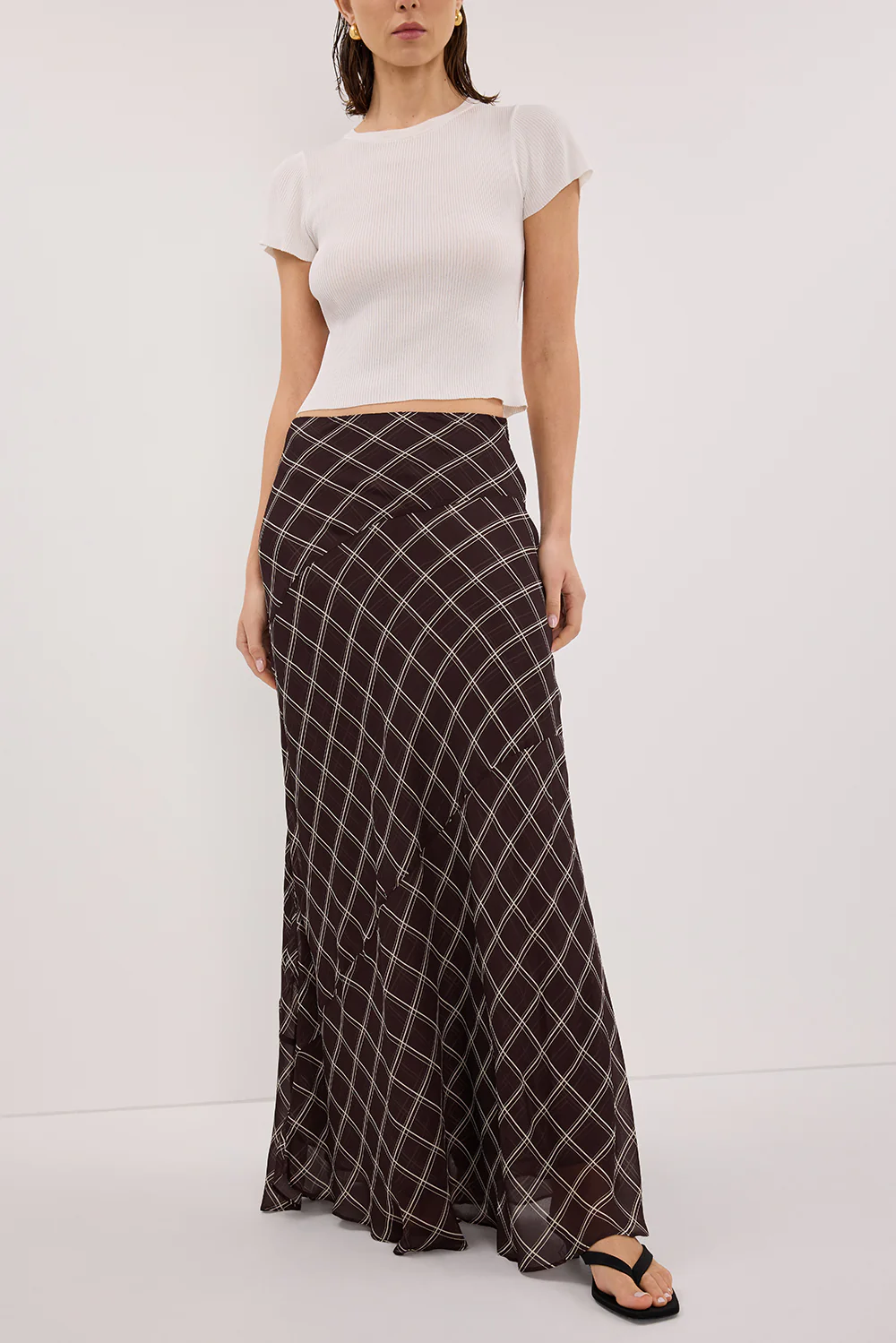 ARLINGTON CHOC MIDI SKIRT - Gamepaces