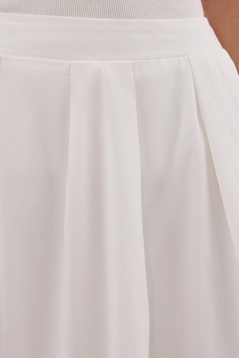 CONAGH WHITE POPLIN MIDI SKIRT - Gamepaces