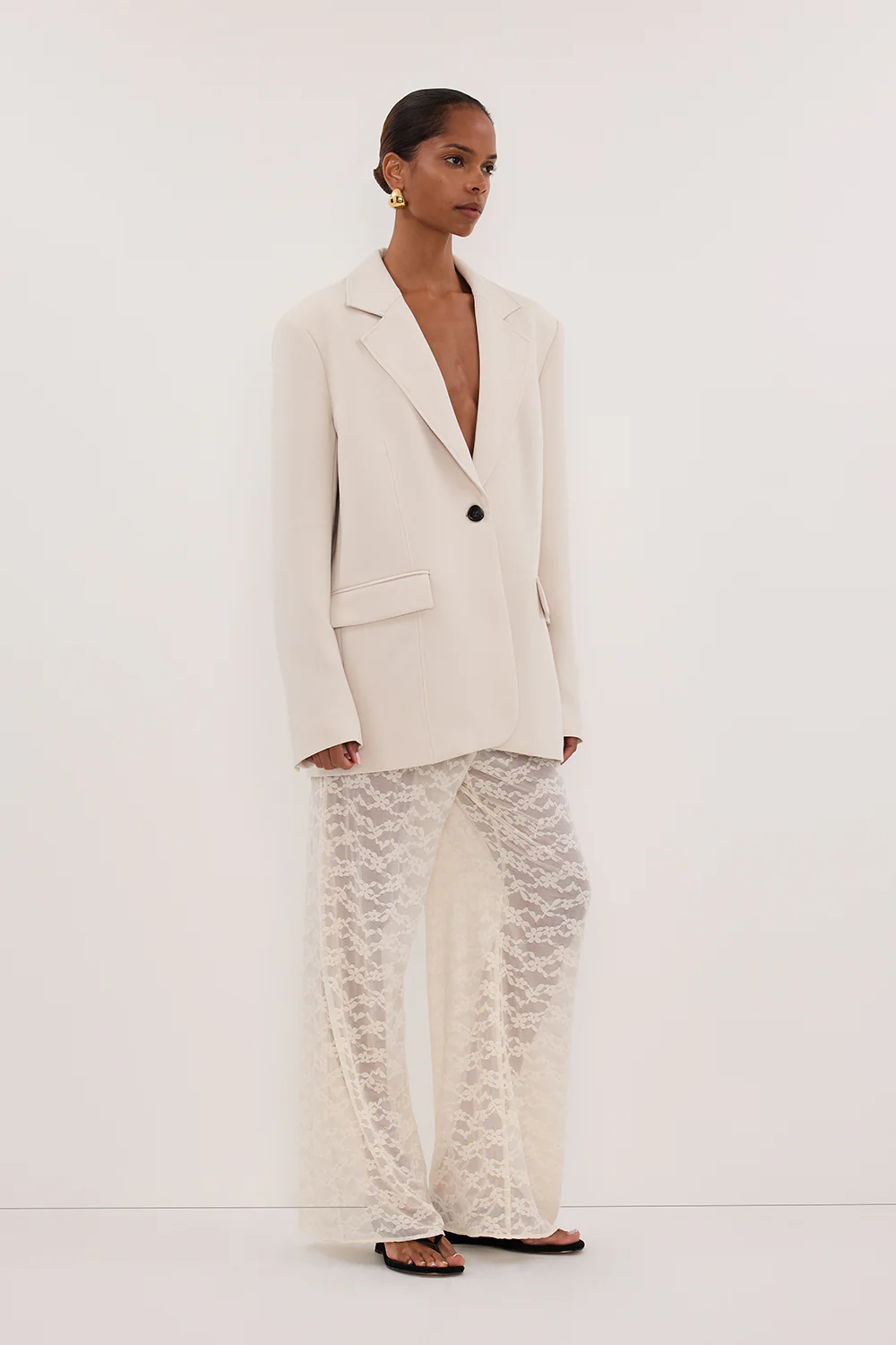 BELLE CREAM LACE PANT - Gamepaces