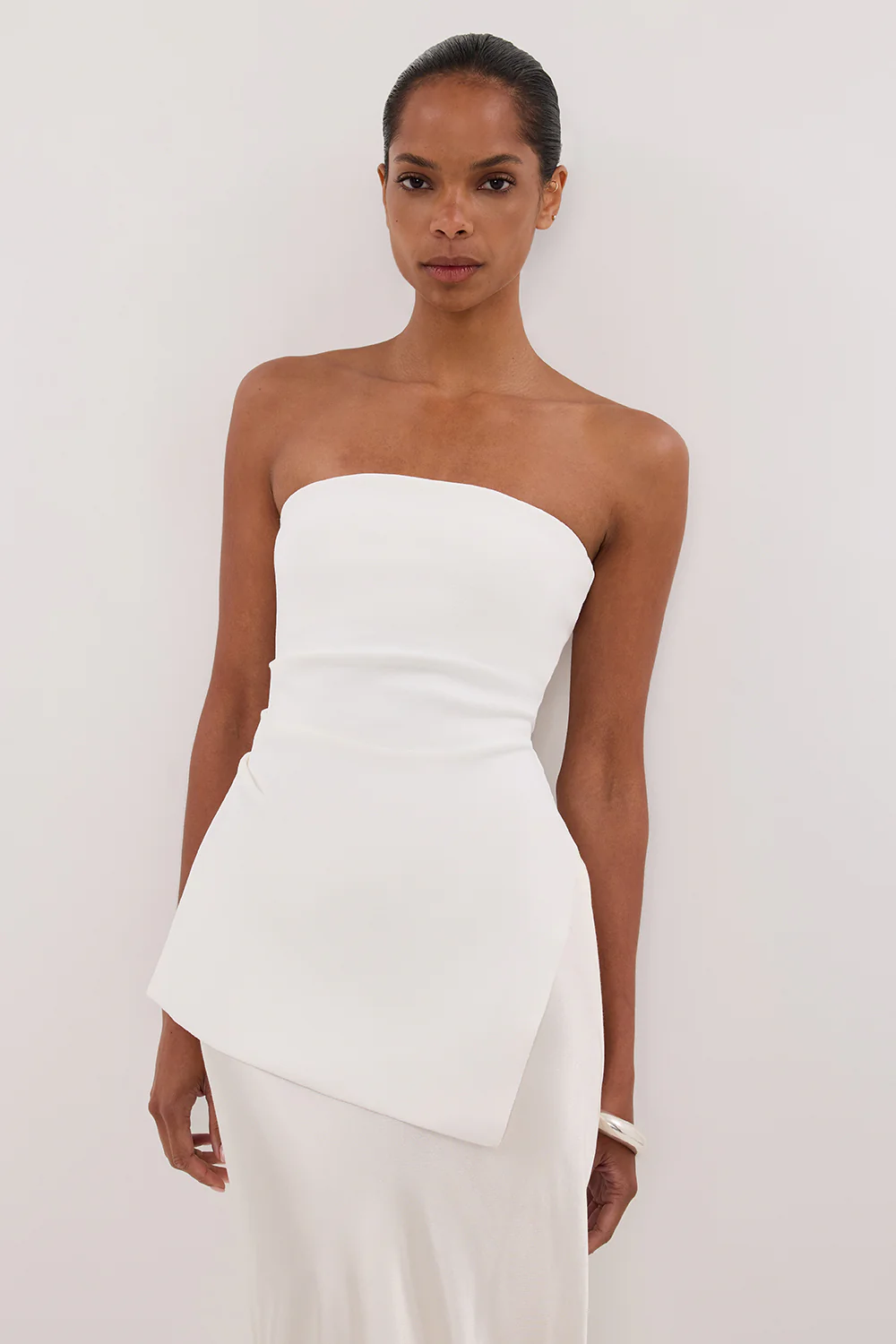 LUKE OFF WHITE LONGLINE BANDEAU TOP - Gamepaces