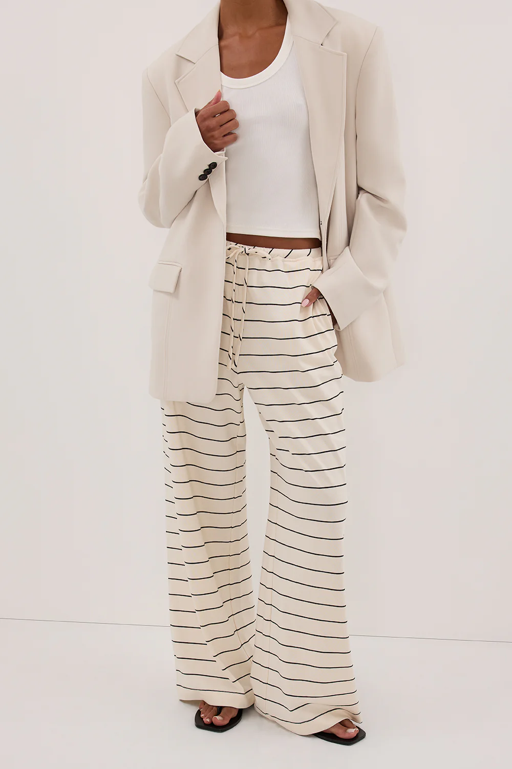 ESME OFF WHITE STRIPE PANT - Gamepaces