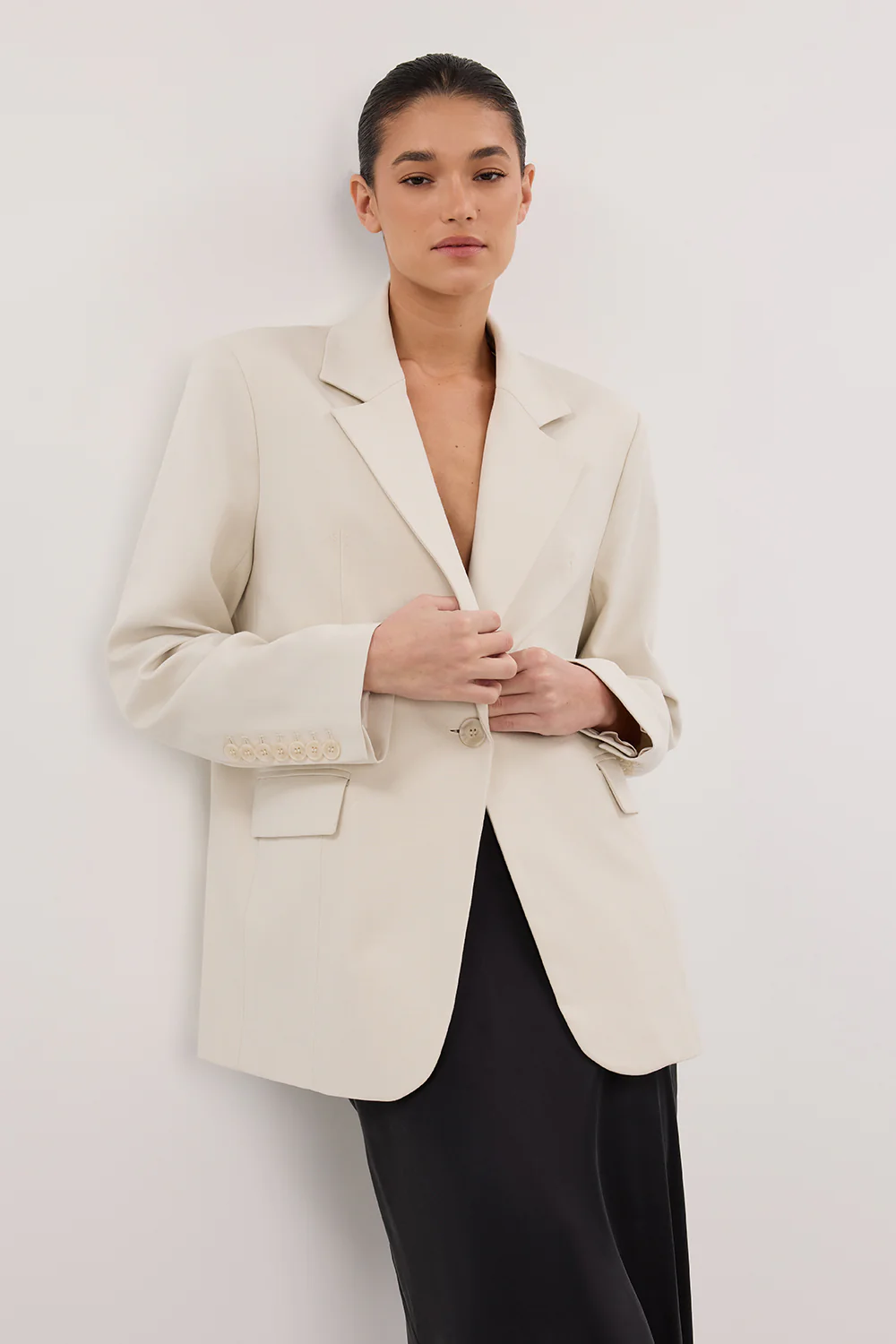 EDEN PLASTER OVERSIZED BOXY BLAZER - Gamepaces