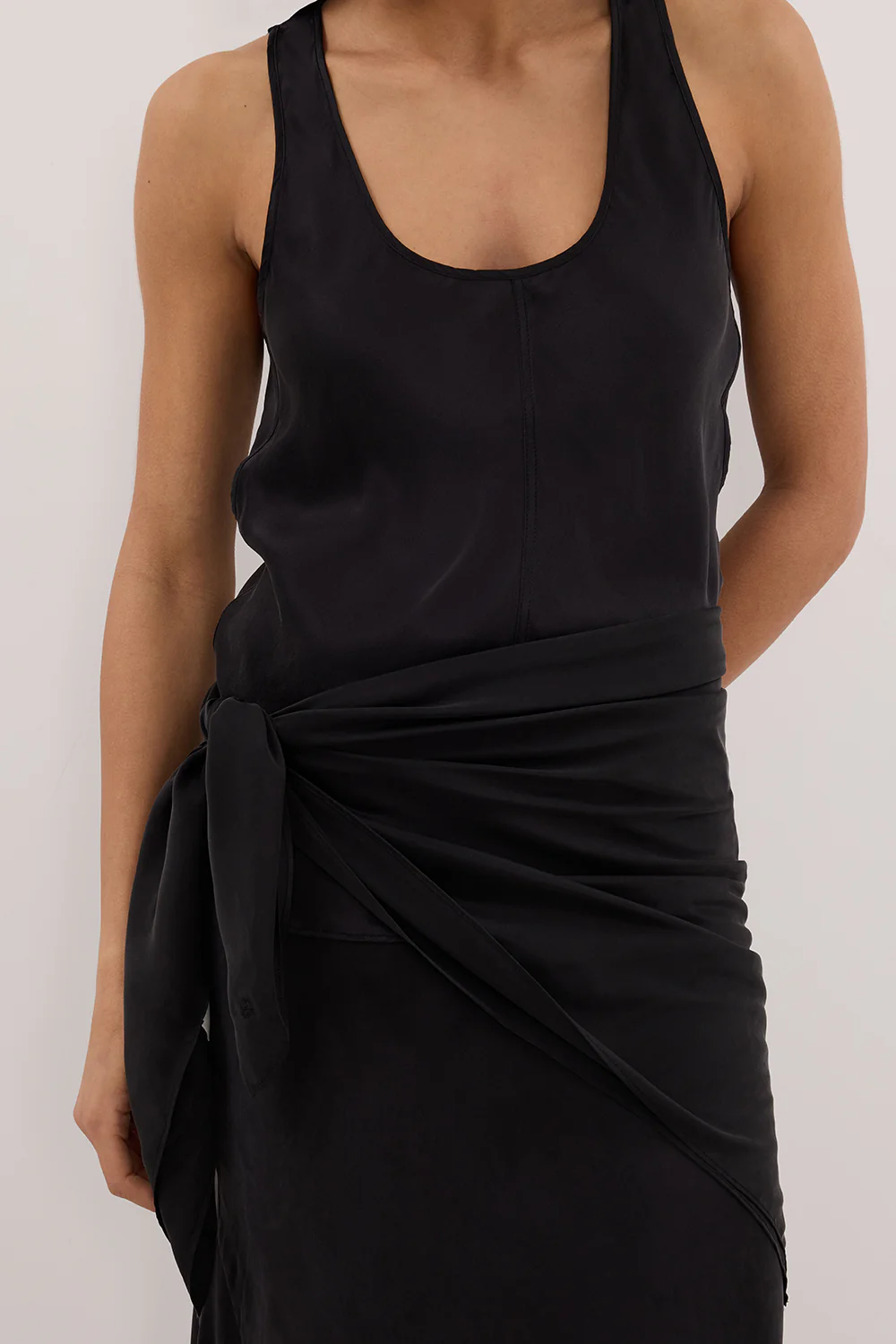 COLETTE BLACK SILK SKIRT - Gamepaces