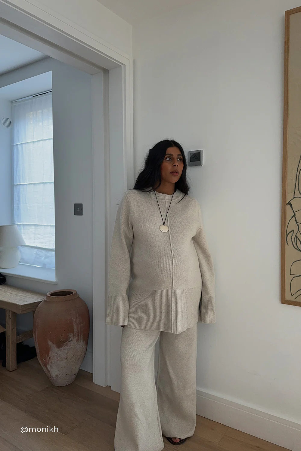 CLEMENCE OAT MARLE KNIT PANT - Gamepaces