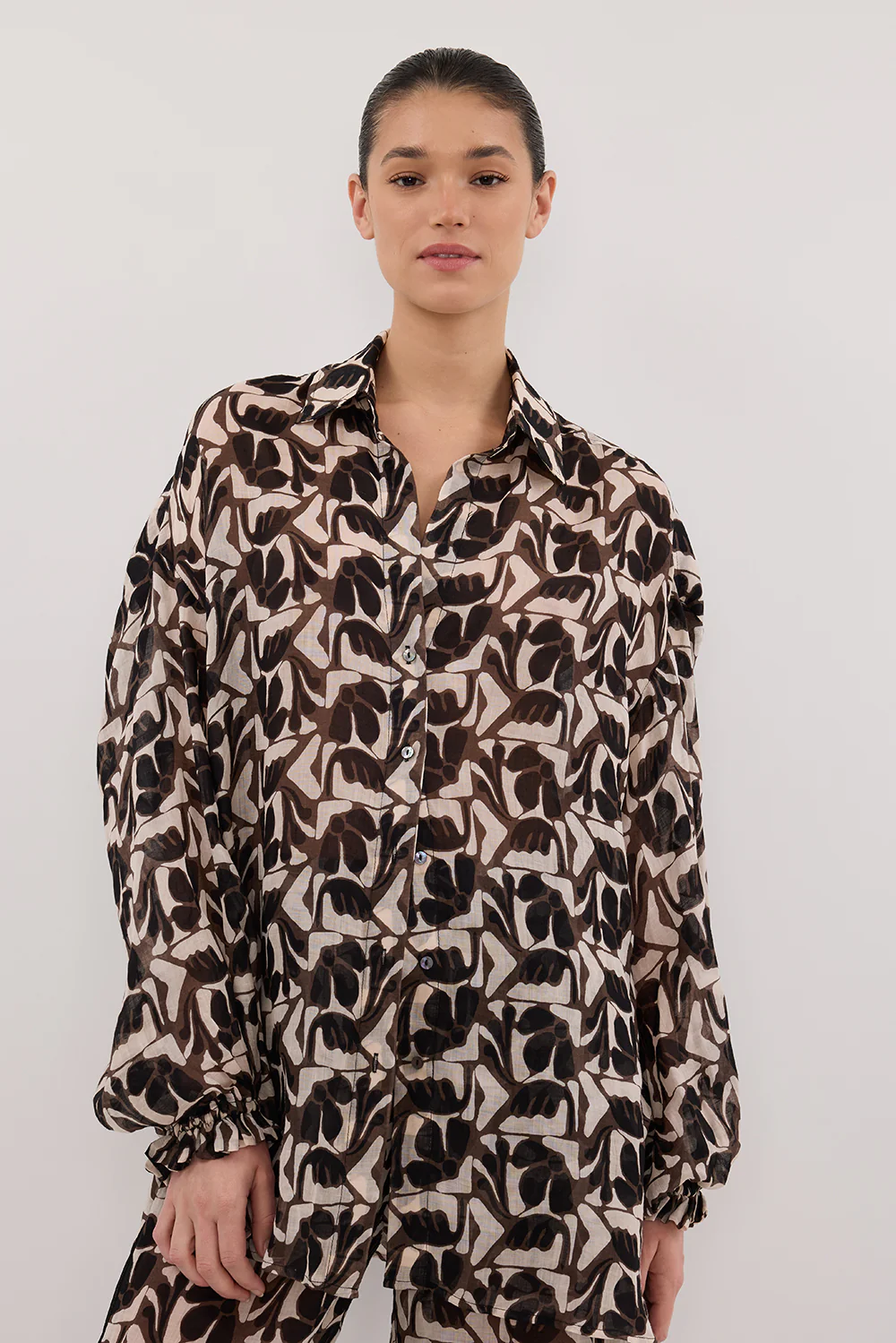 MAUI BITTER CHOC RAMIE LONG SLEEVE SHIRT - Gamepaces