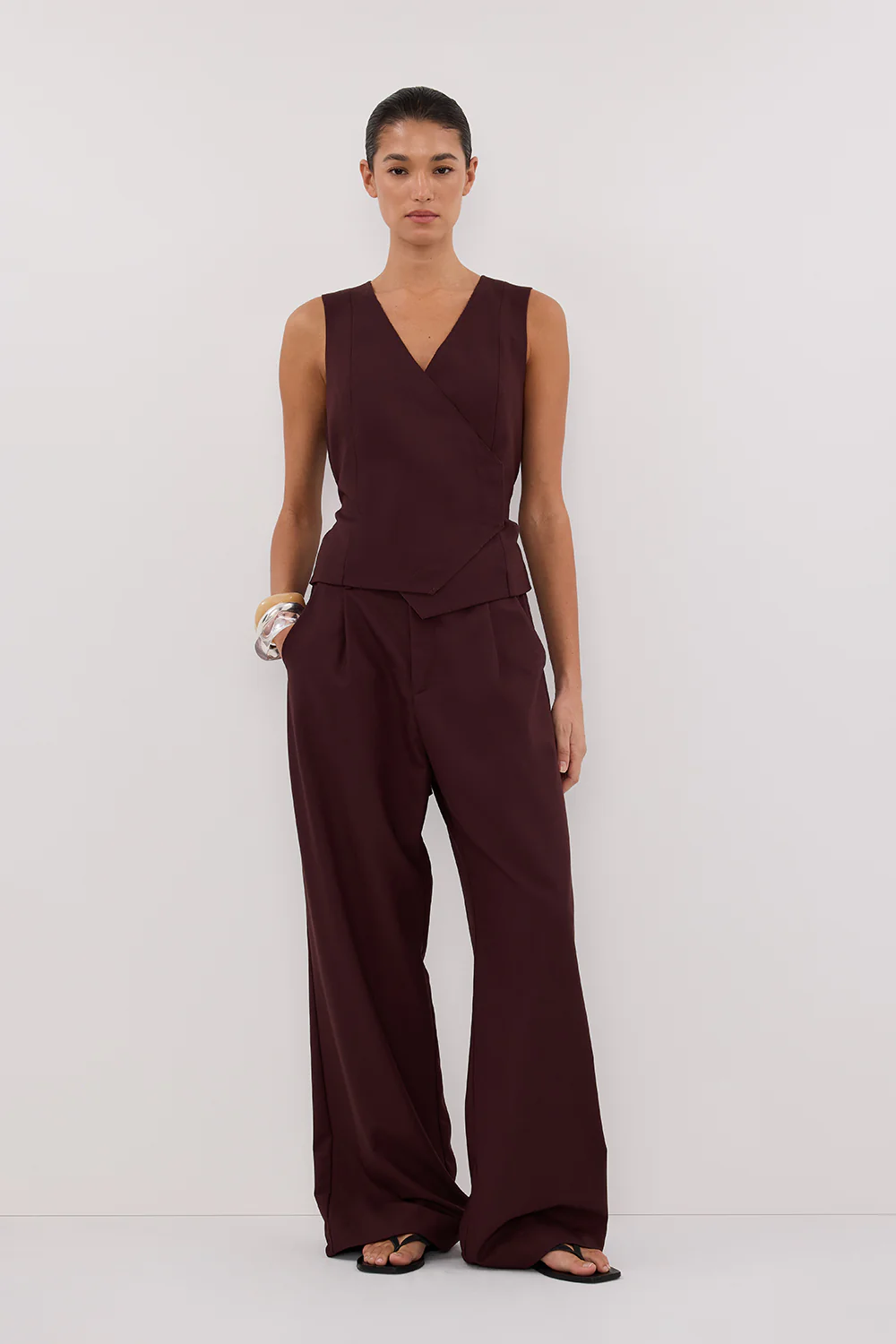 CAMILLA WALNUT ASYM TOP - Gamepaces