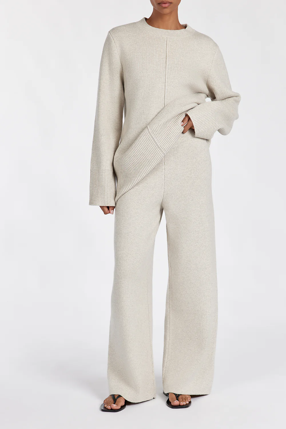 CLEMENCE OAT MARLE KNIT PANT - Gamepaces