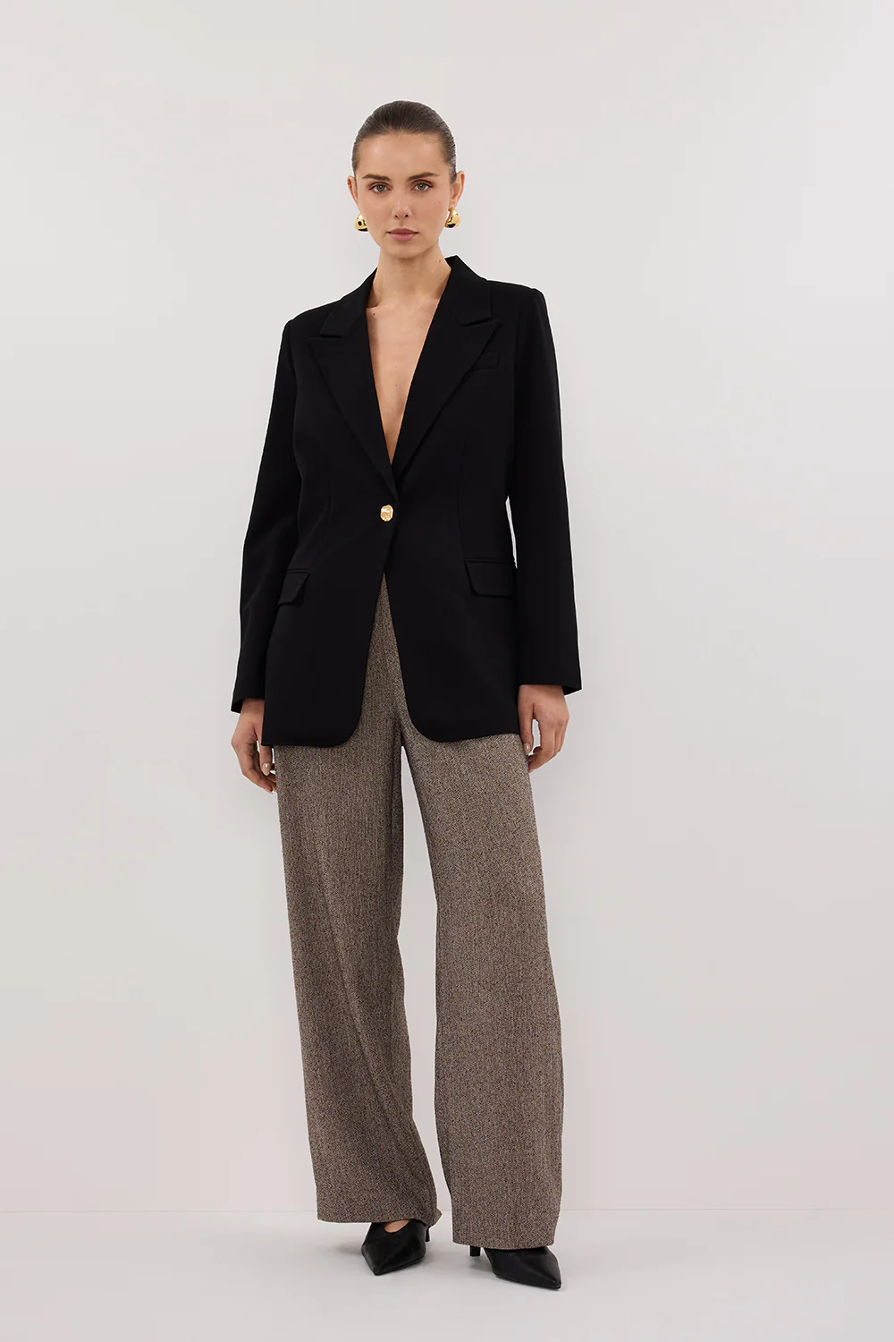 COHEN BLACK CINCHED BLAZER - Gamepaces
