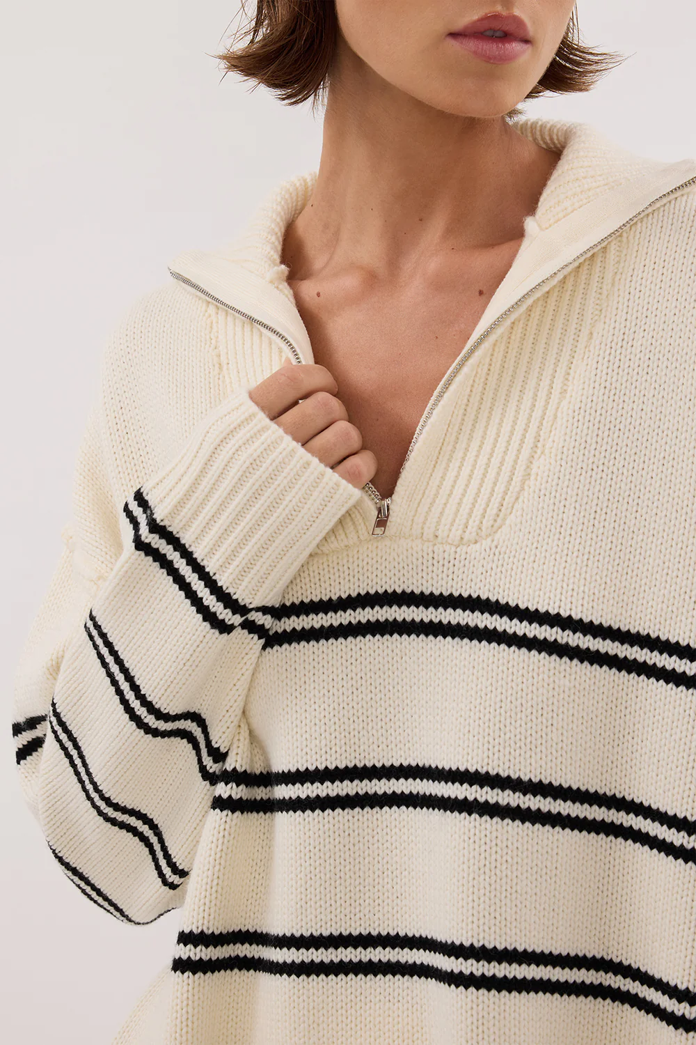 KATE CREAM STRIPE KNIT JUMPER - Gamepaces