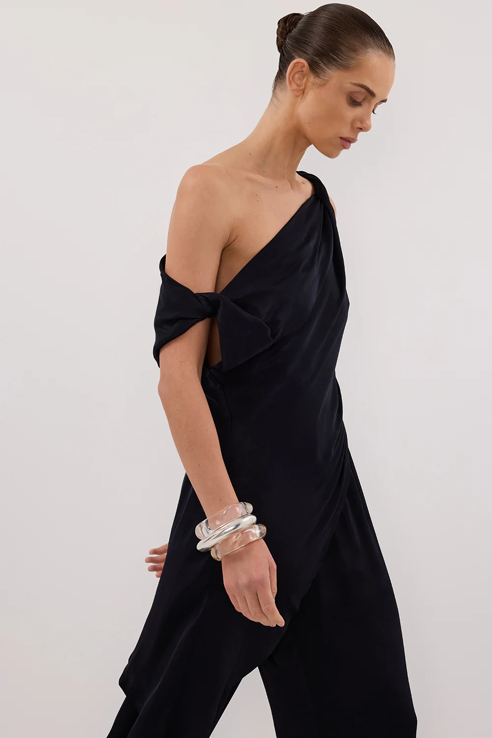 EVE INK ASYM SATIN TOP - Gamepaces