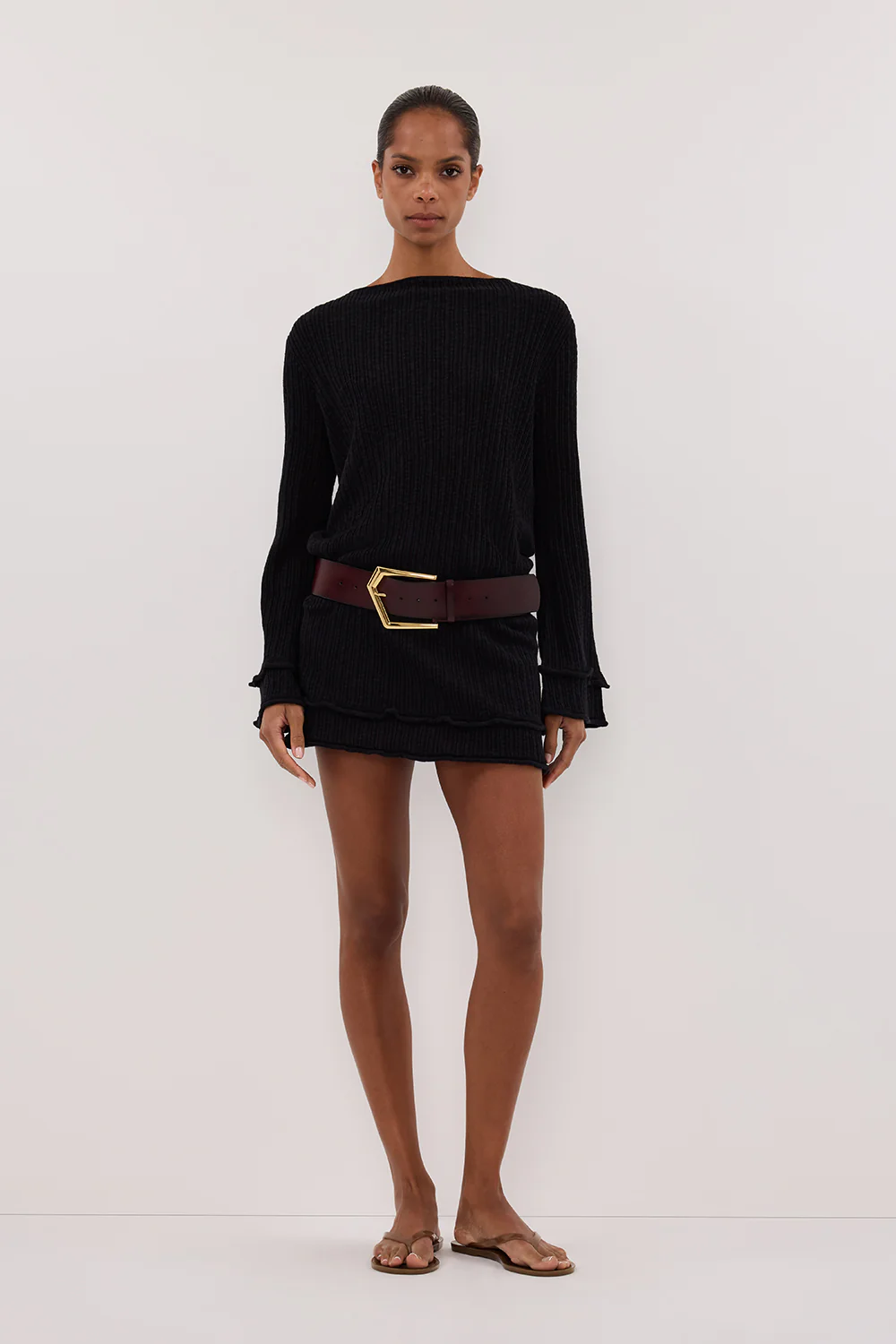 MAX BLACK KNIT MINI DRESS - Gamepaces