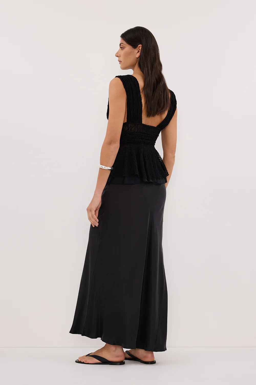 LIZZIE BLACK LACE PEPLUM TOP - Gamepaces