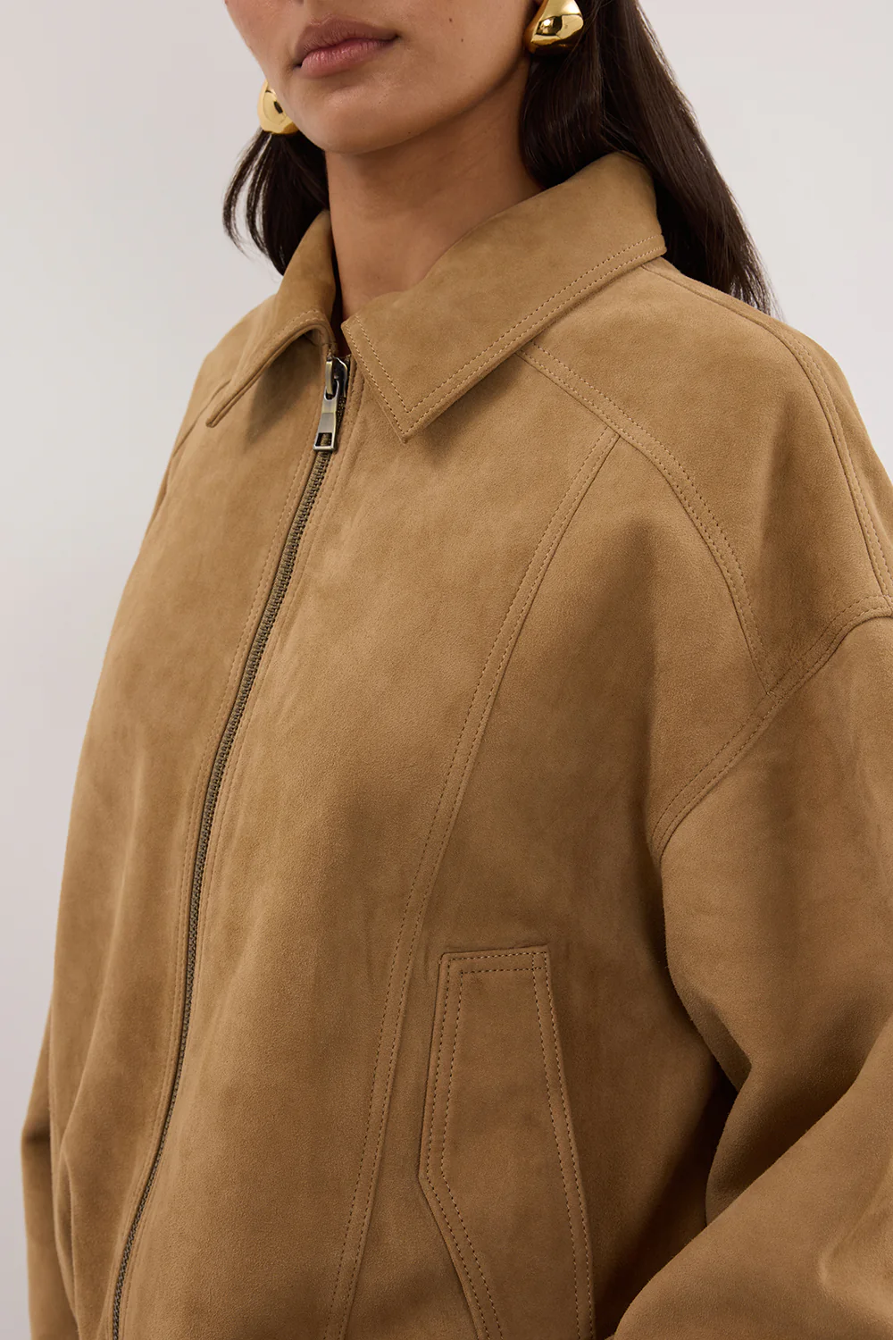 DENVER PAMPAS SUEDE LEATHER BOMBER JACKET - Gamepaces