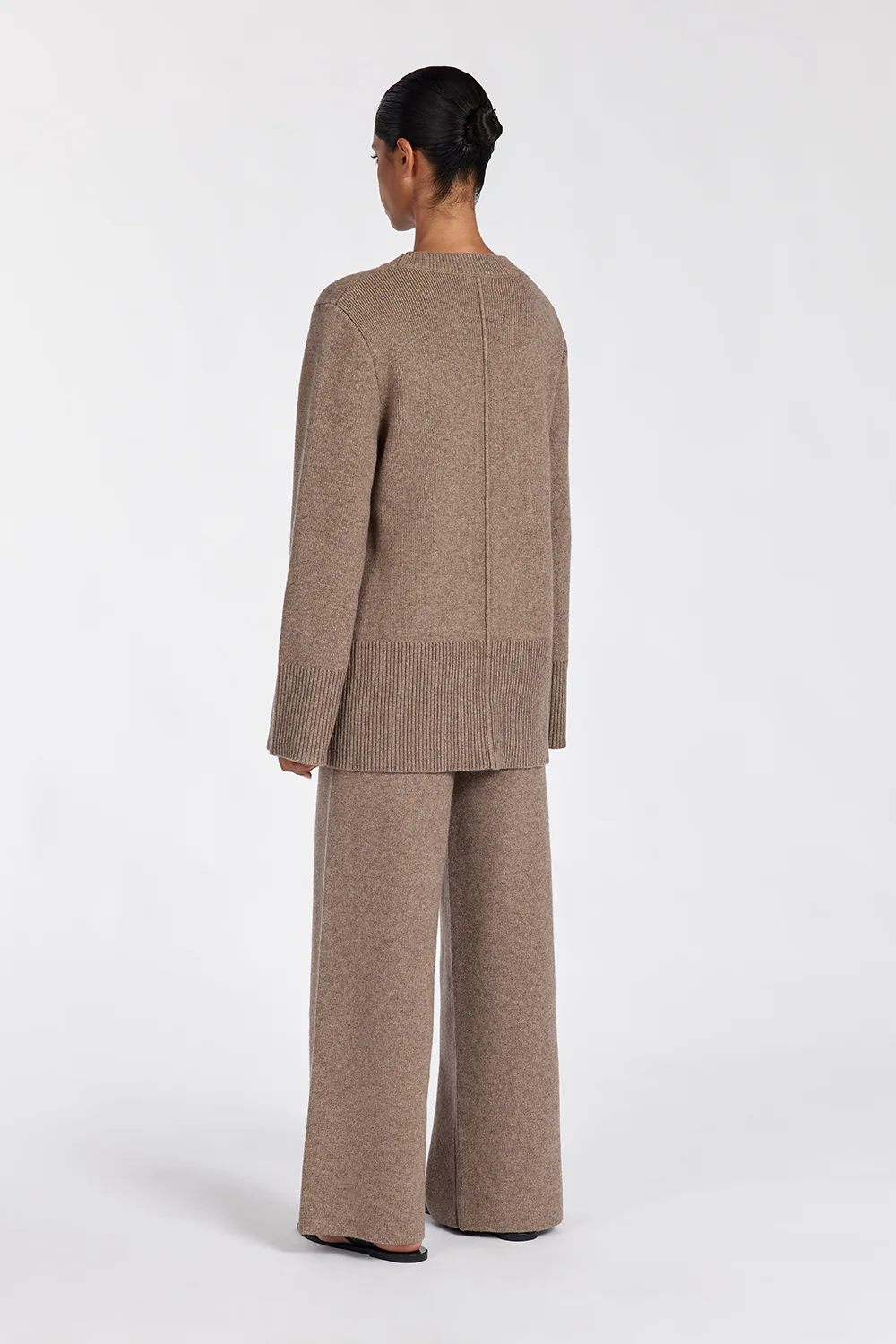 CLEMENCE CHOC MARLE KNIT PANT - Gamepaces