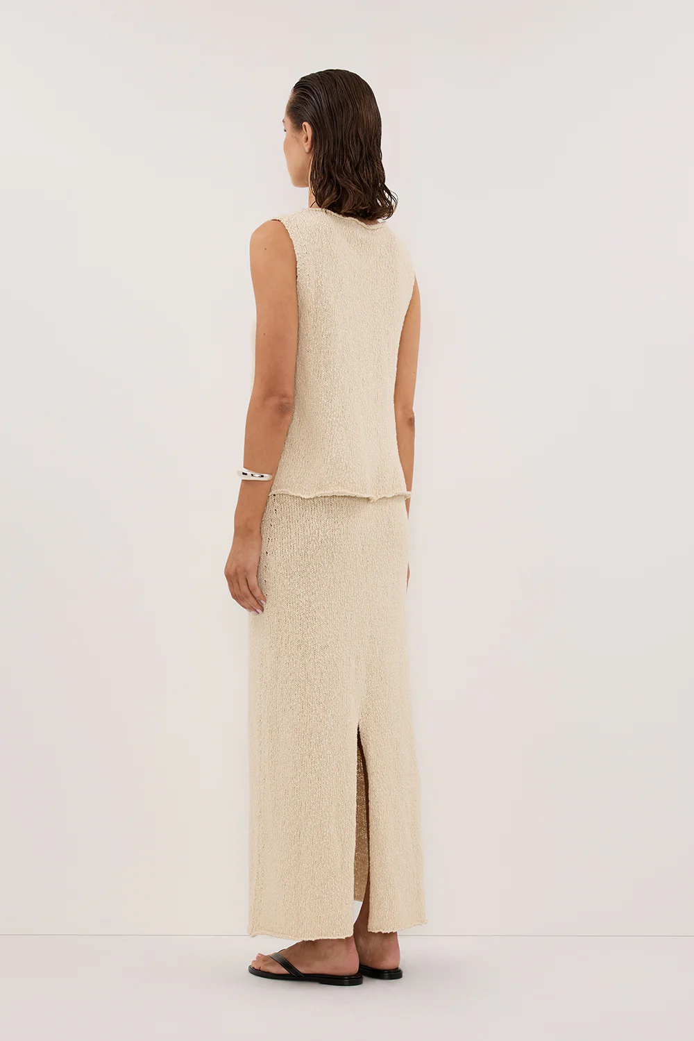 DINA NATURAL KNIT MIDI SKIRT - Gamepaces