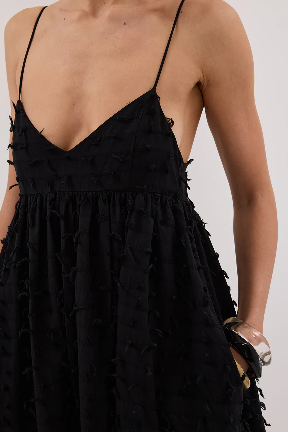 PALOMA BLACK BABYDOLL MIDI DRESS - Gamepaces