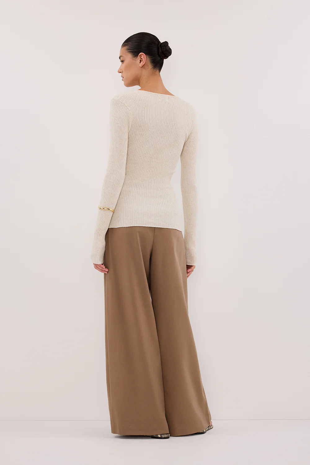 BLAIR NATURAL LONG SLEEVE KNIT TOP - Gamepaces